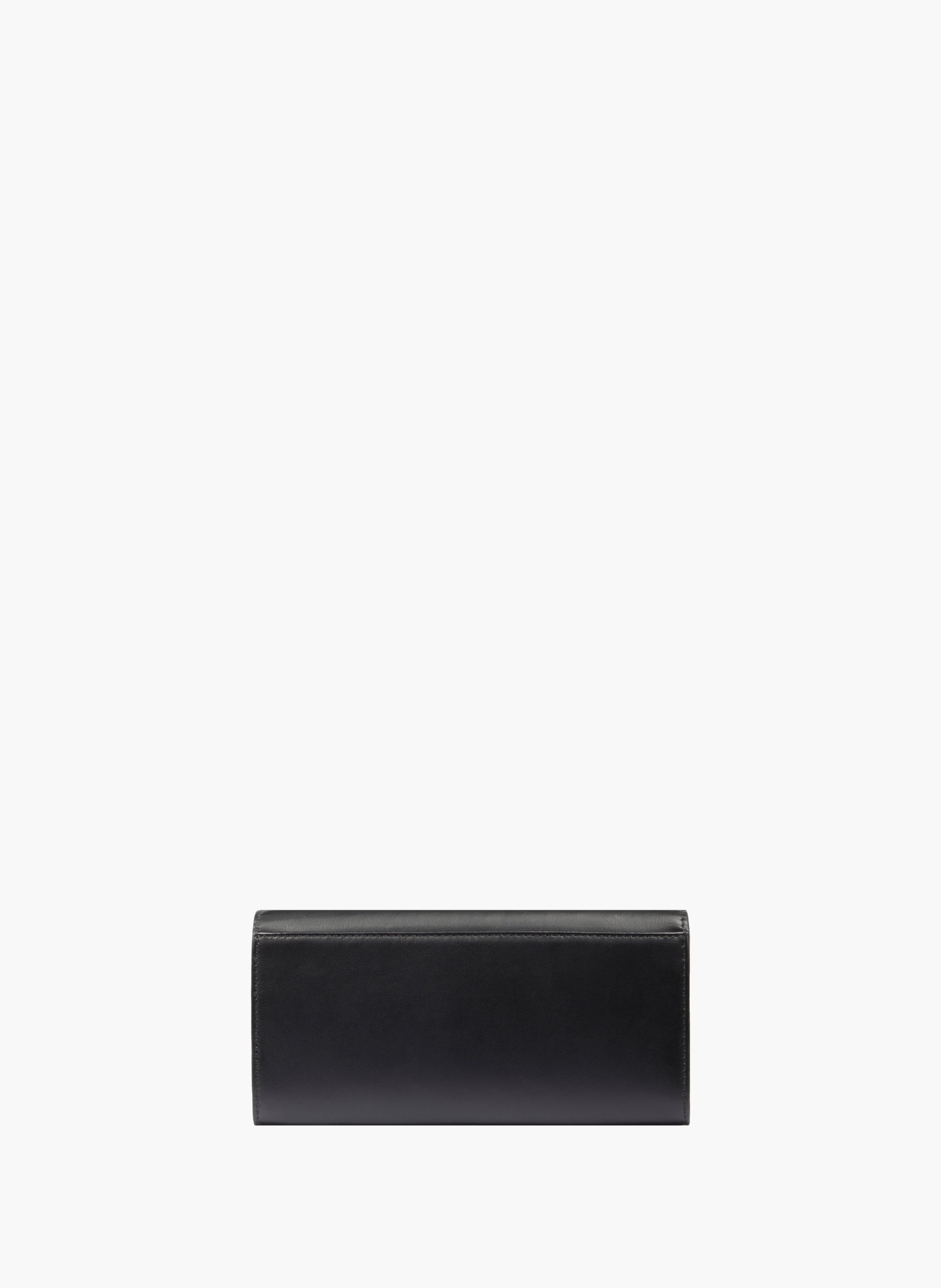 Portefeuille à rabat long angele de lancel en cuir noir lisse LANCEL Noir