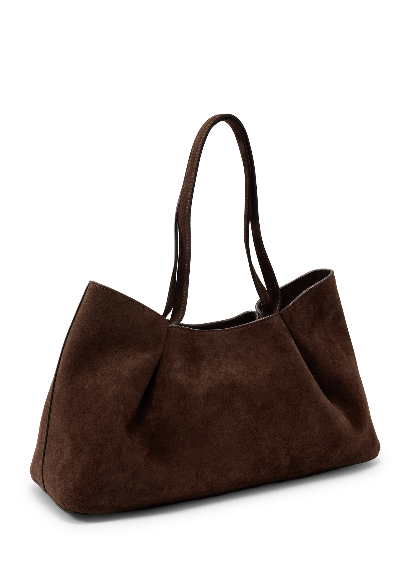 Dimple Tote Suede Tasche aus Leder ELLEME Braun