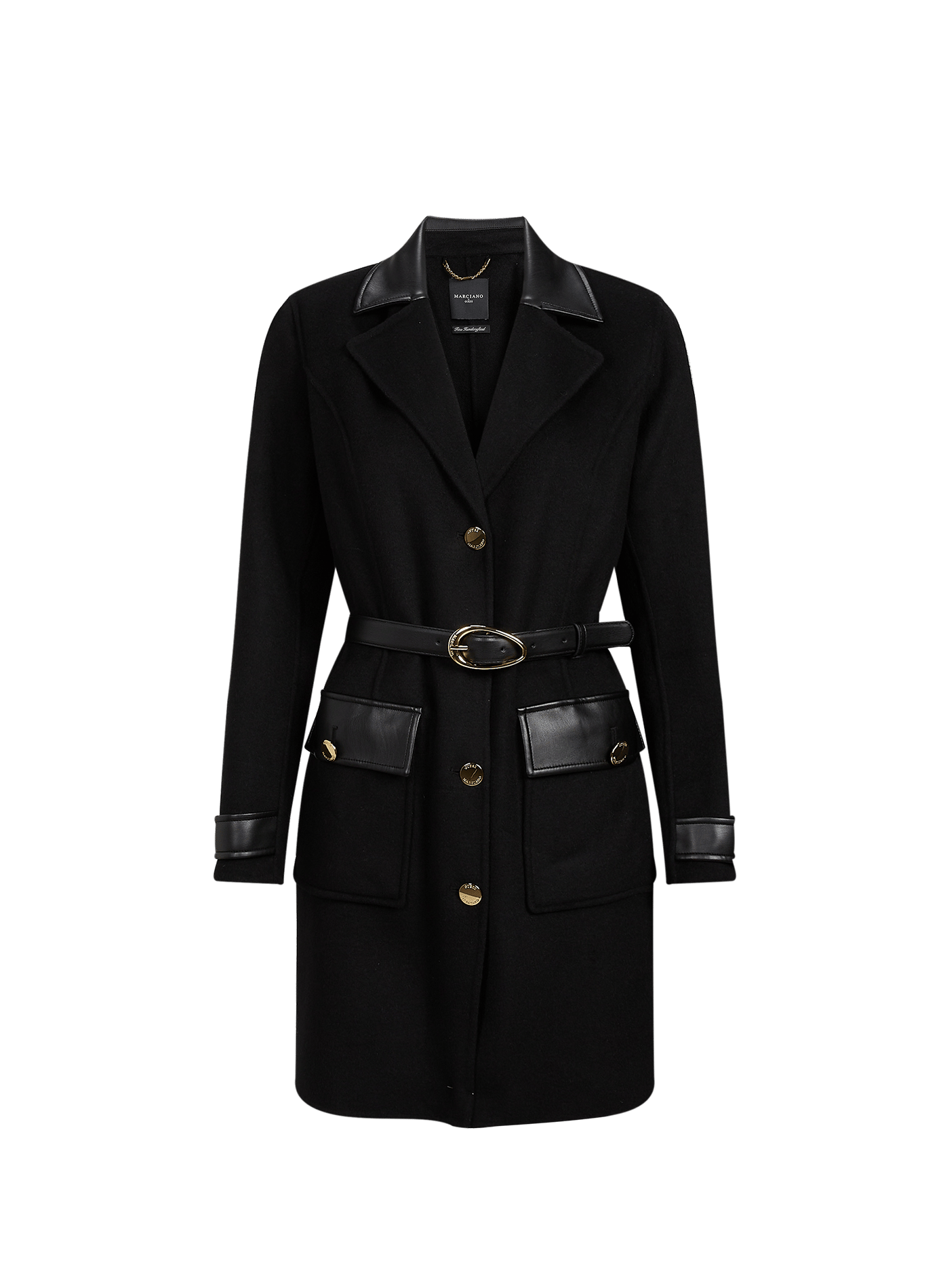 Afira belted coat in a wool blend GUESS Black