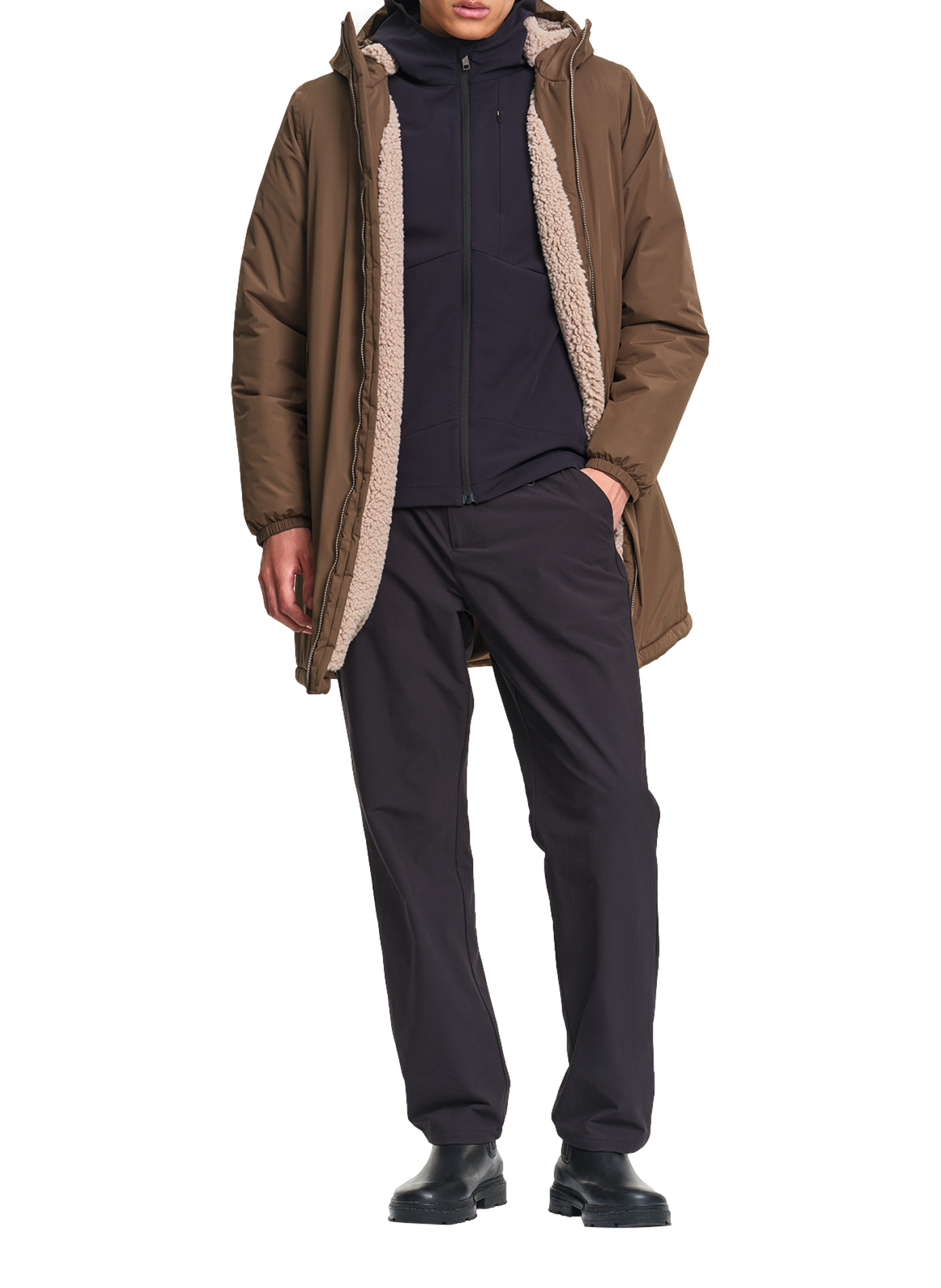 Parka droit à capuche | Marron AIGLE Homme