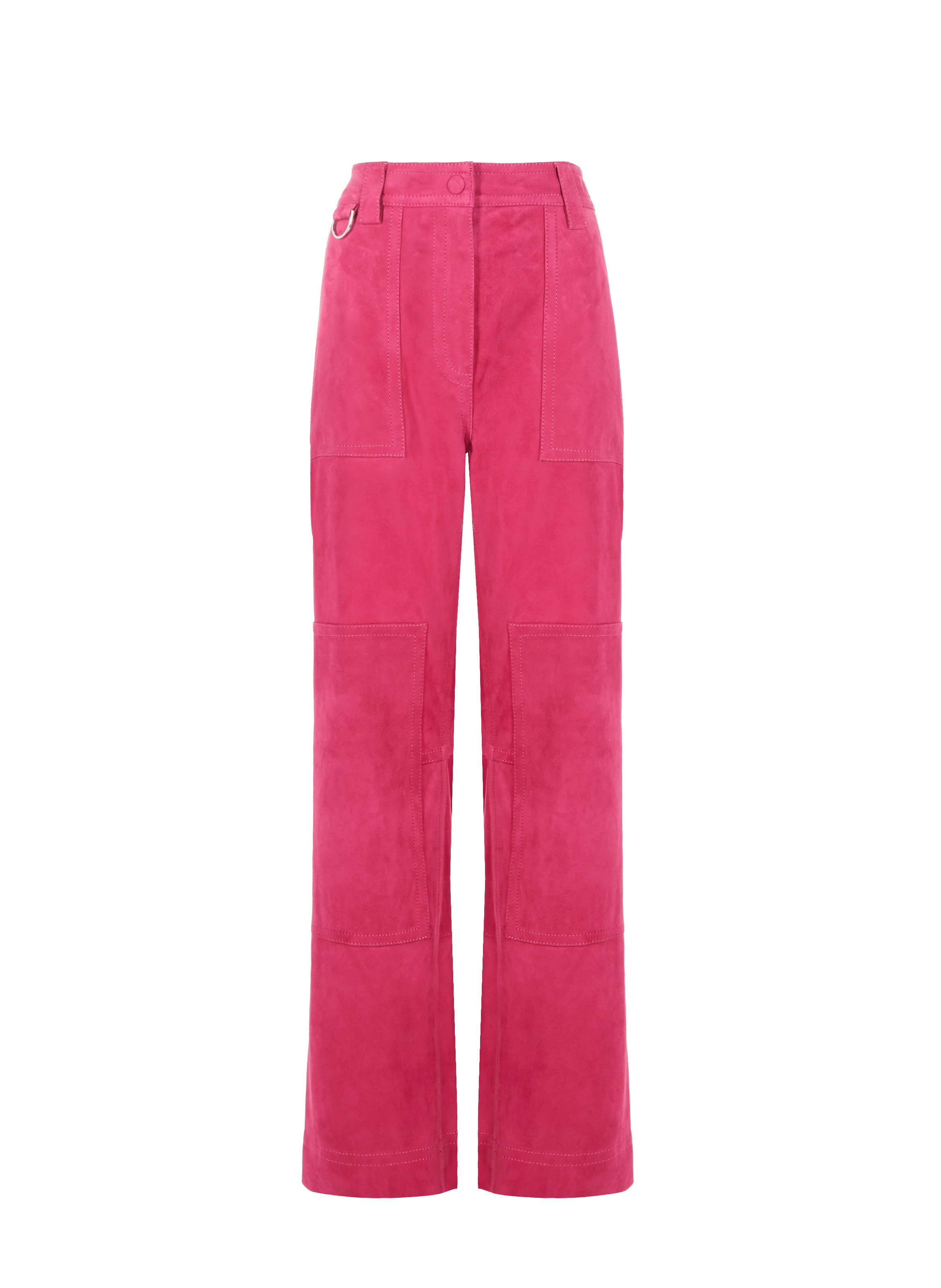 Pantalon droit en suède