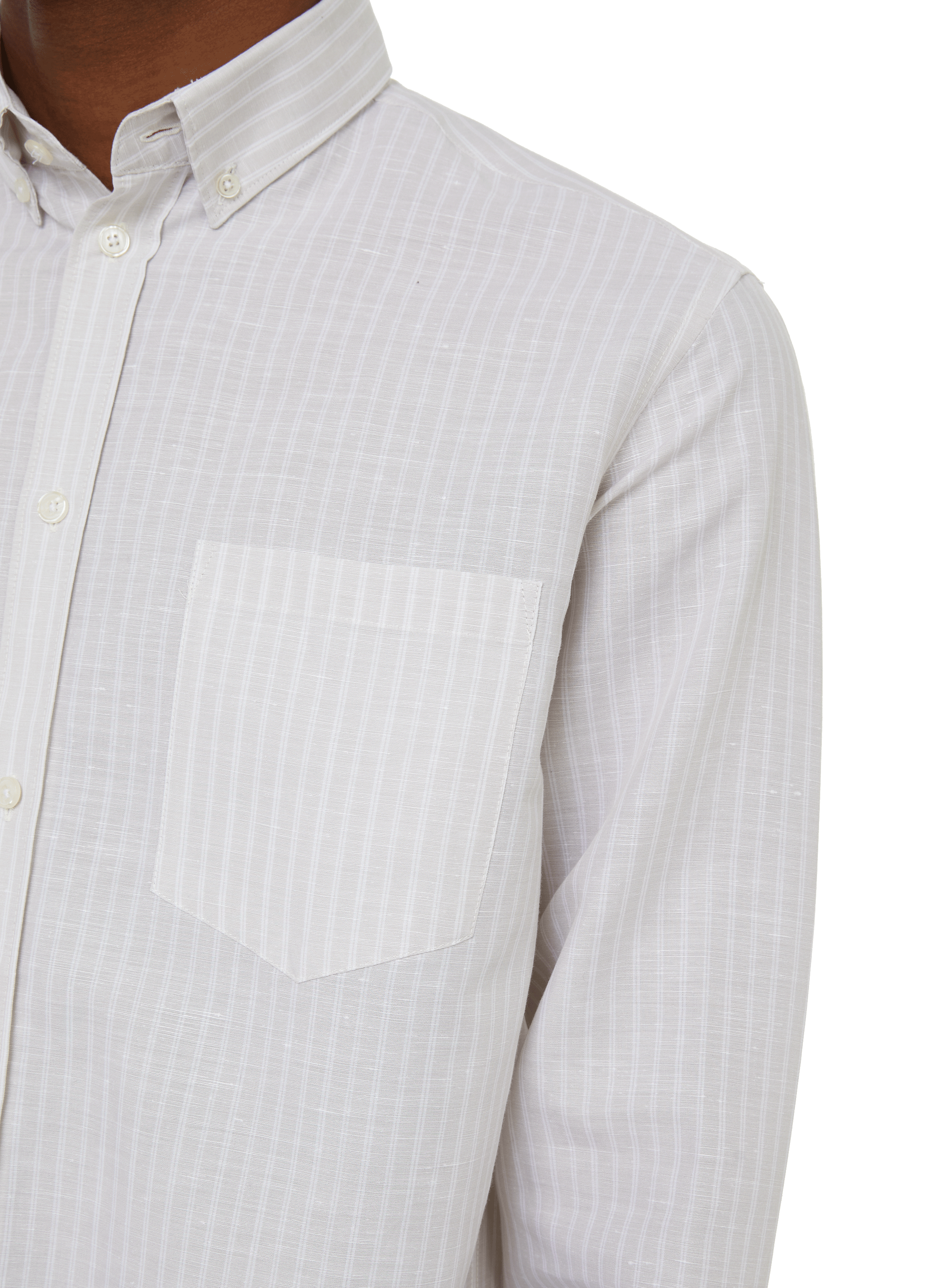 Chemise rayée droite AU PRINTEMPS PARIS Beige