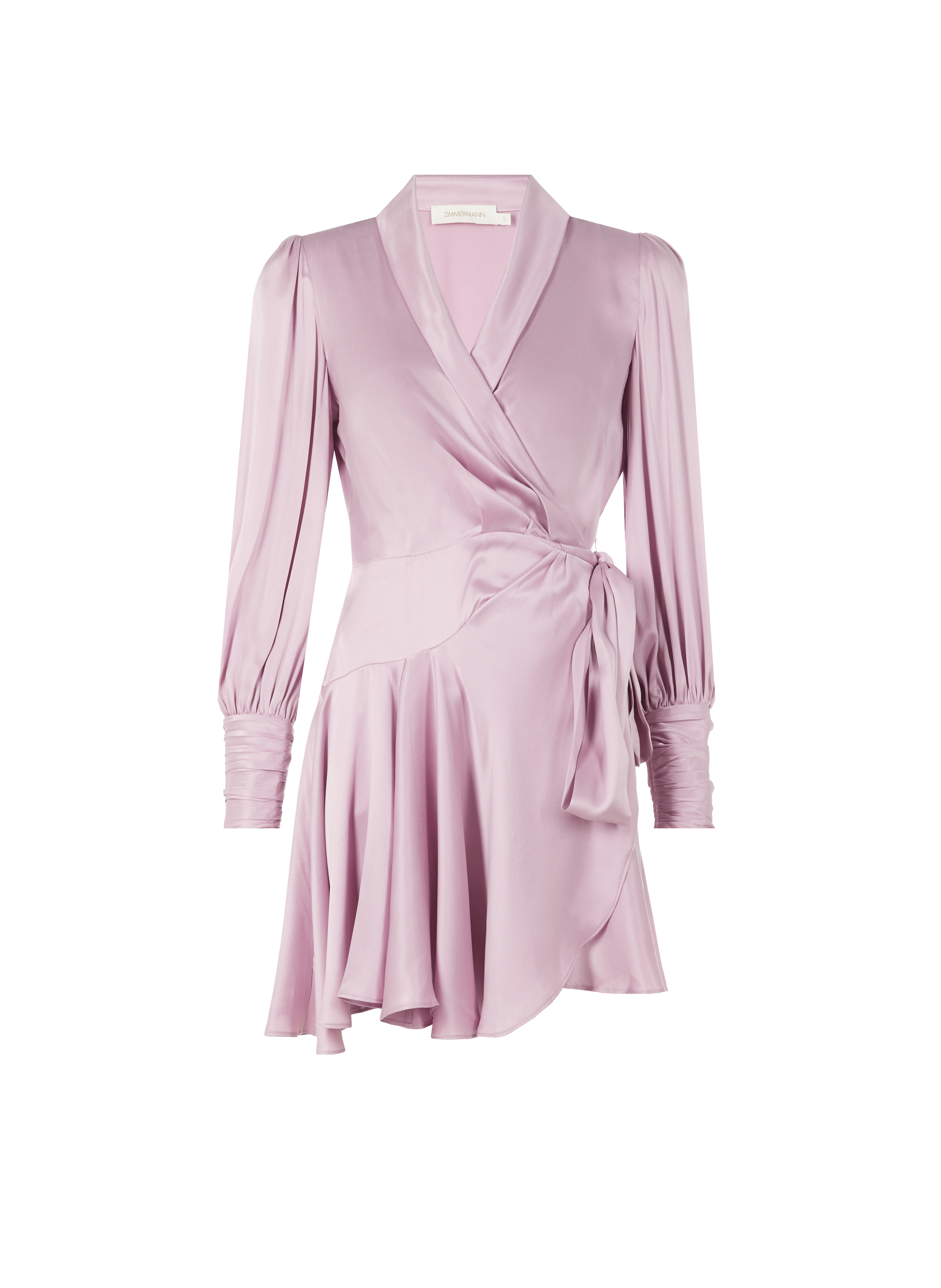 Robe courte portefeuille en soie