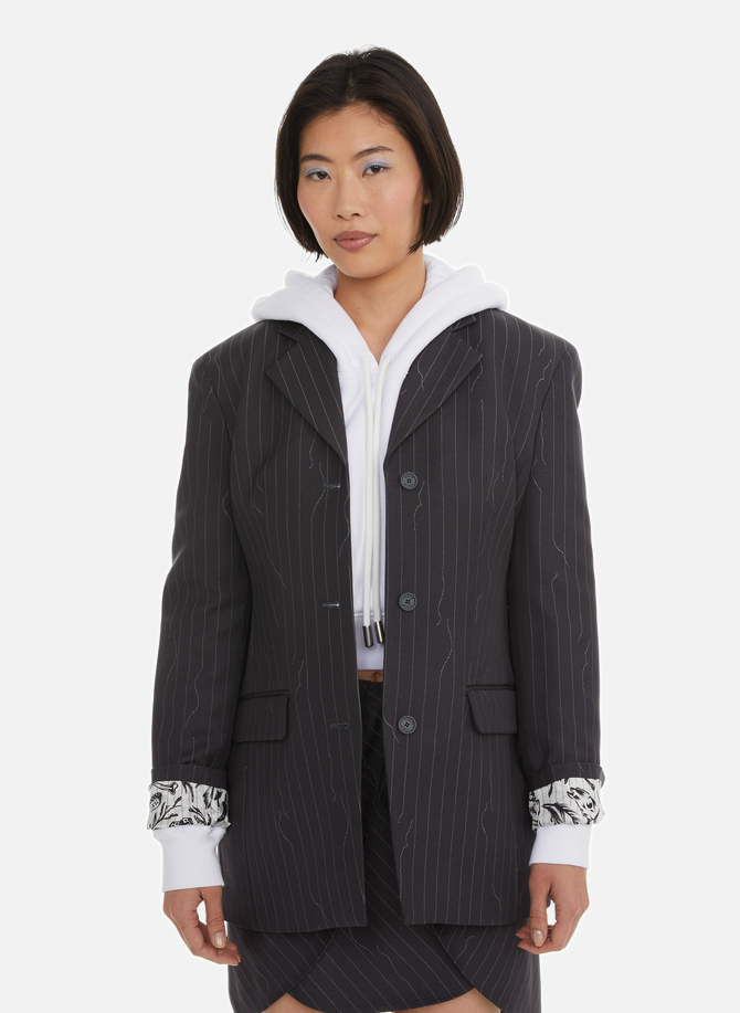 Striped wool blazer  OFF-WHITE