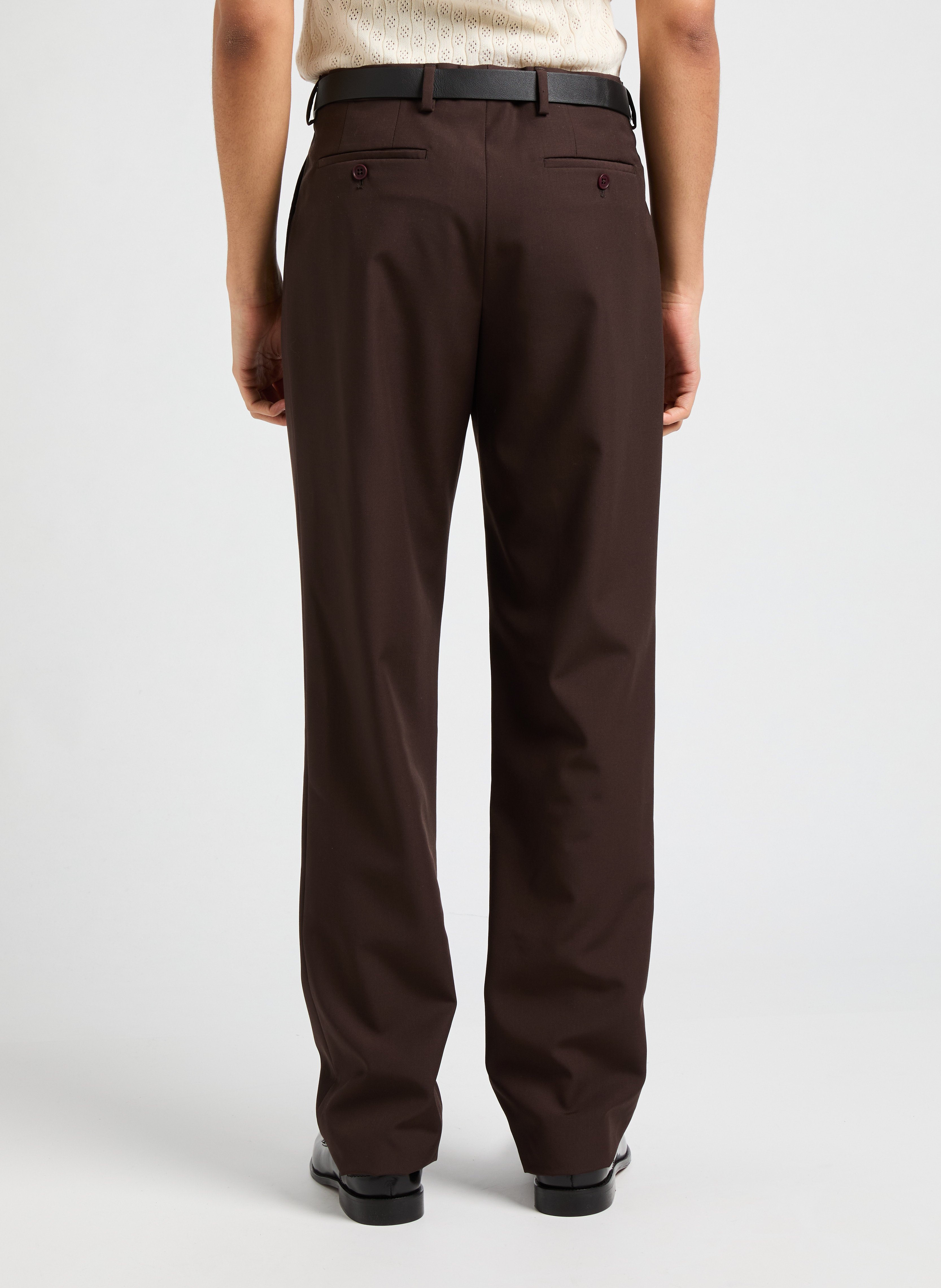 Cropped wool trousers SAISON 1865 Brown