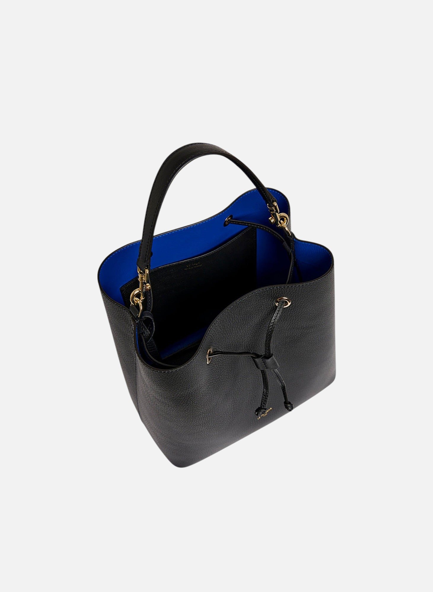 Grand sac seau louise en cuir grainé LE TANNEUR Noir