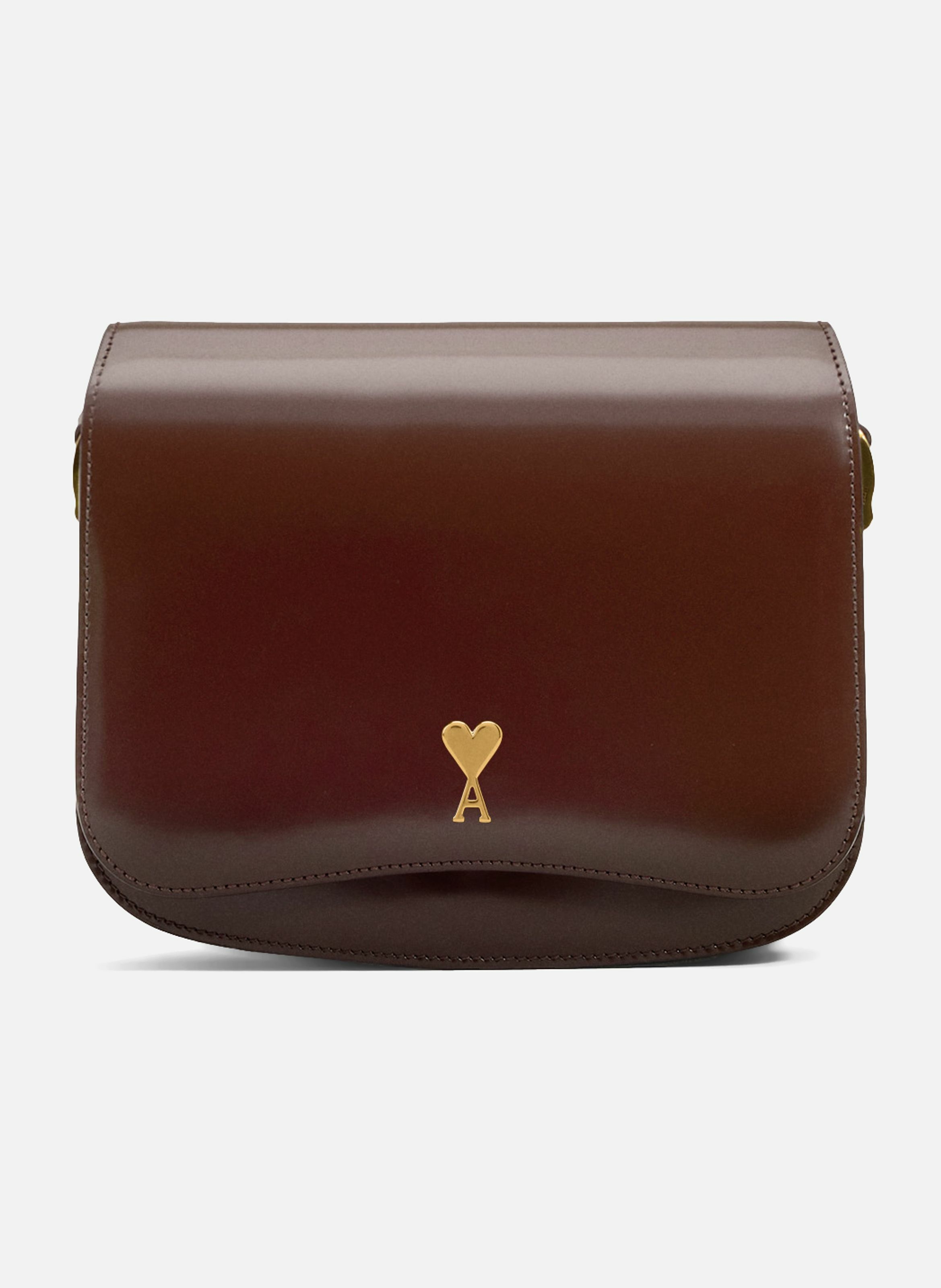 Sac Paris Paris En Cuir Glacé unisexe AMI PARIS Rouge