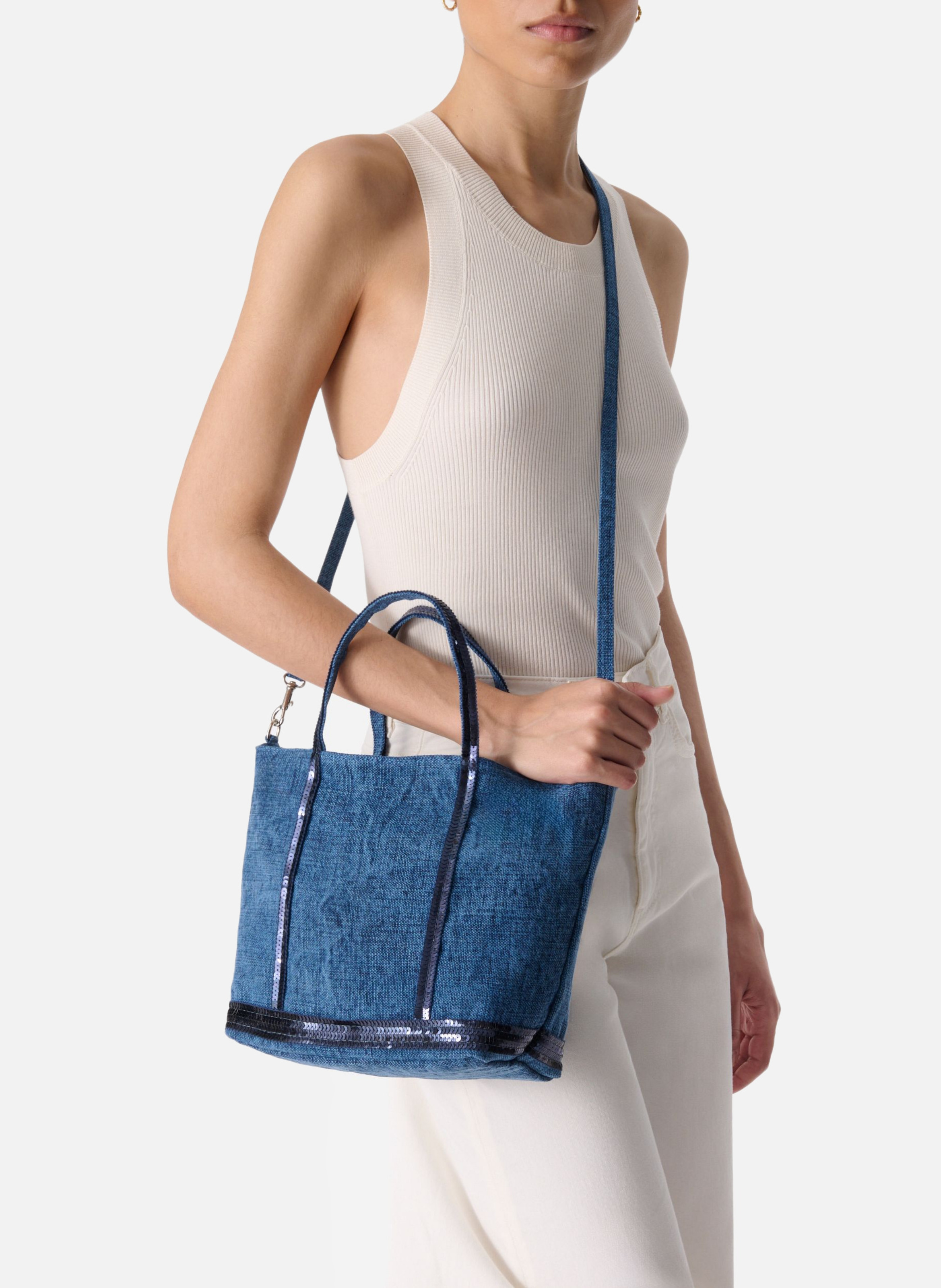 Cabas s zippé en lin VANESSA BRUNO Bleu