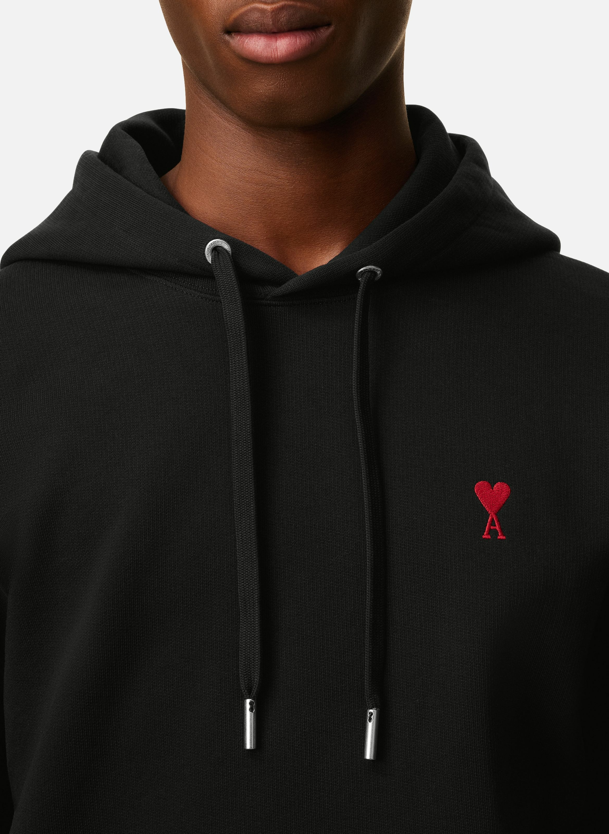 Hoodie ami de coeur rouge unisexe AMI PARIS Noir