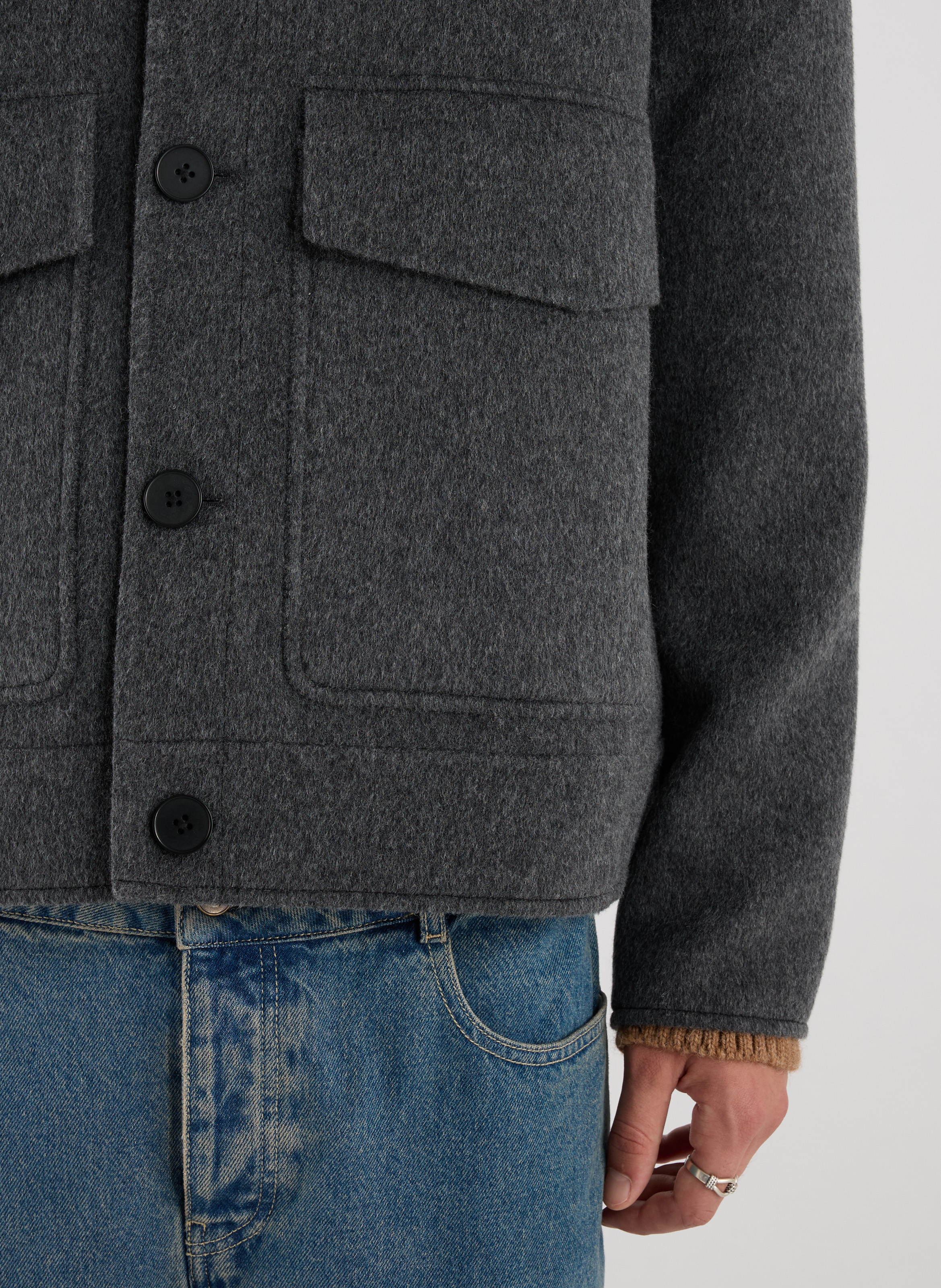Light wool F Emy jacket SAISON 1865 Grey