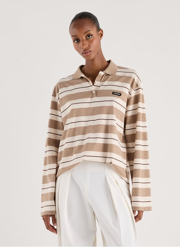 Polo manches longues Multicolore by MIU MIU MIU MIU Polo manches longues Multicolore