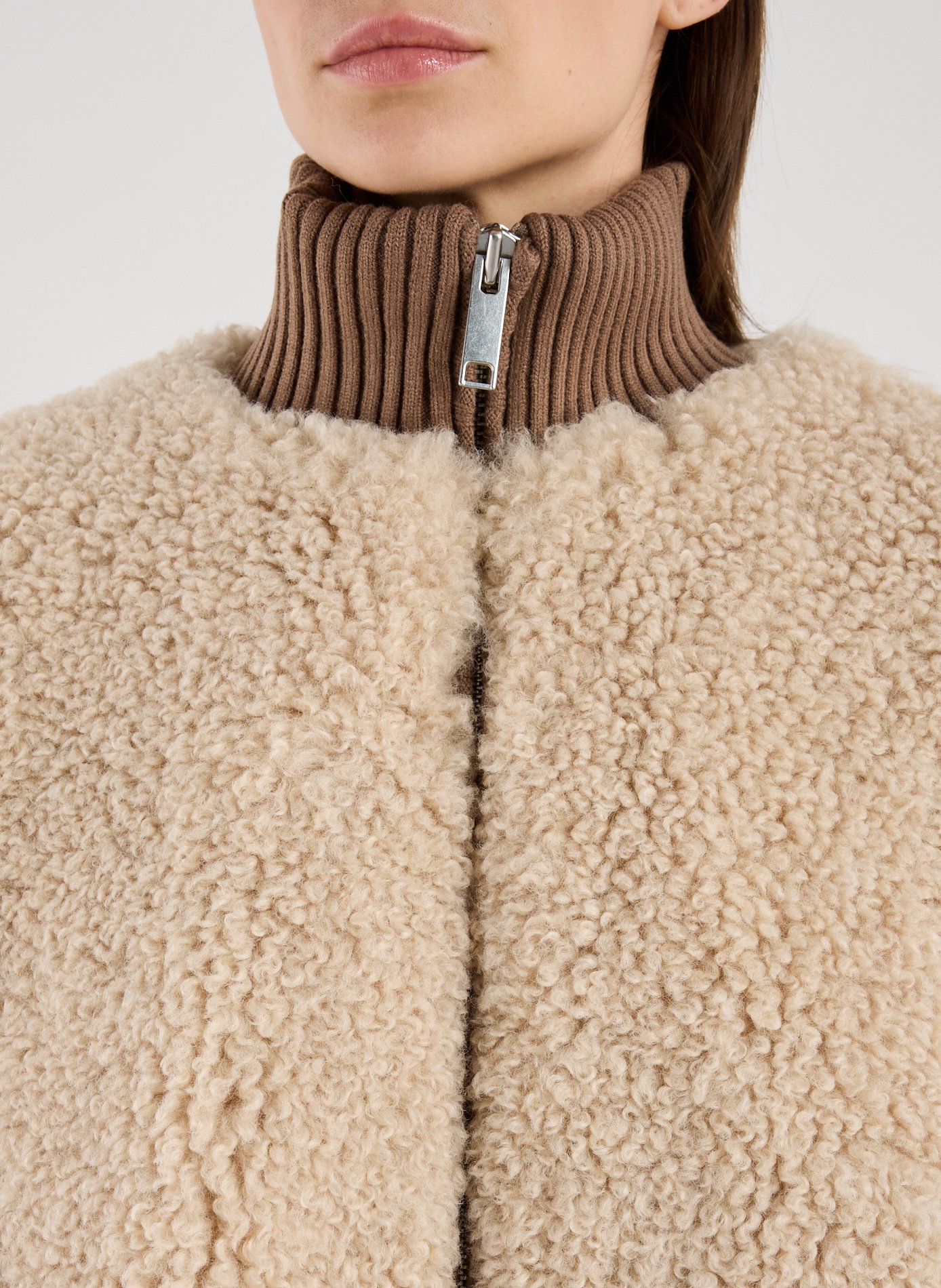 Veste ample au col montant BELLEROSE Beige