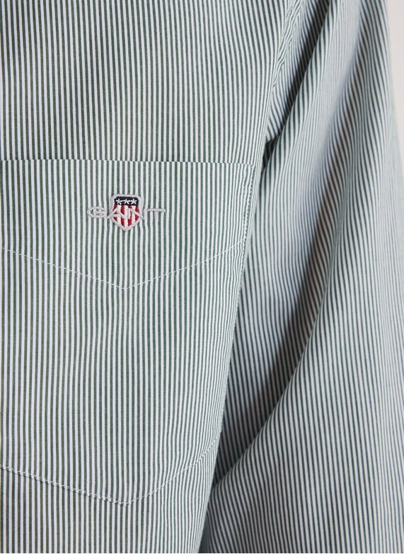 Chemise à rayures en coton | Vert by GANT Chemise à rayures en coton Vert
