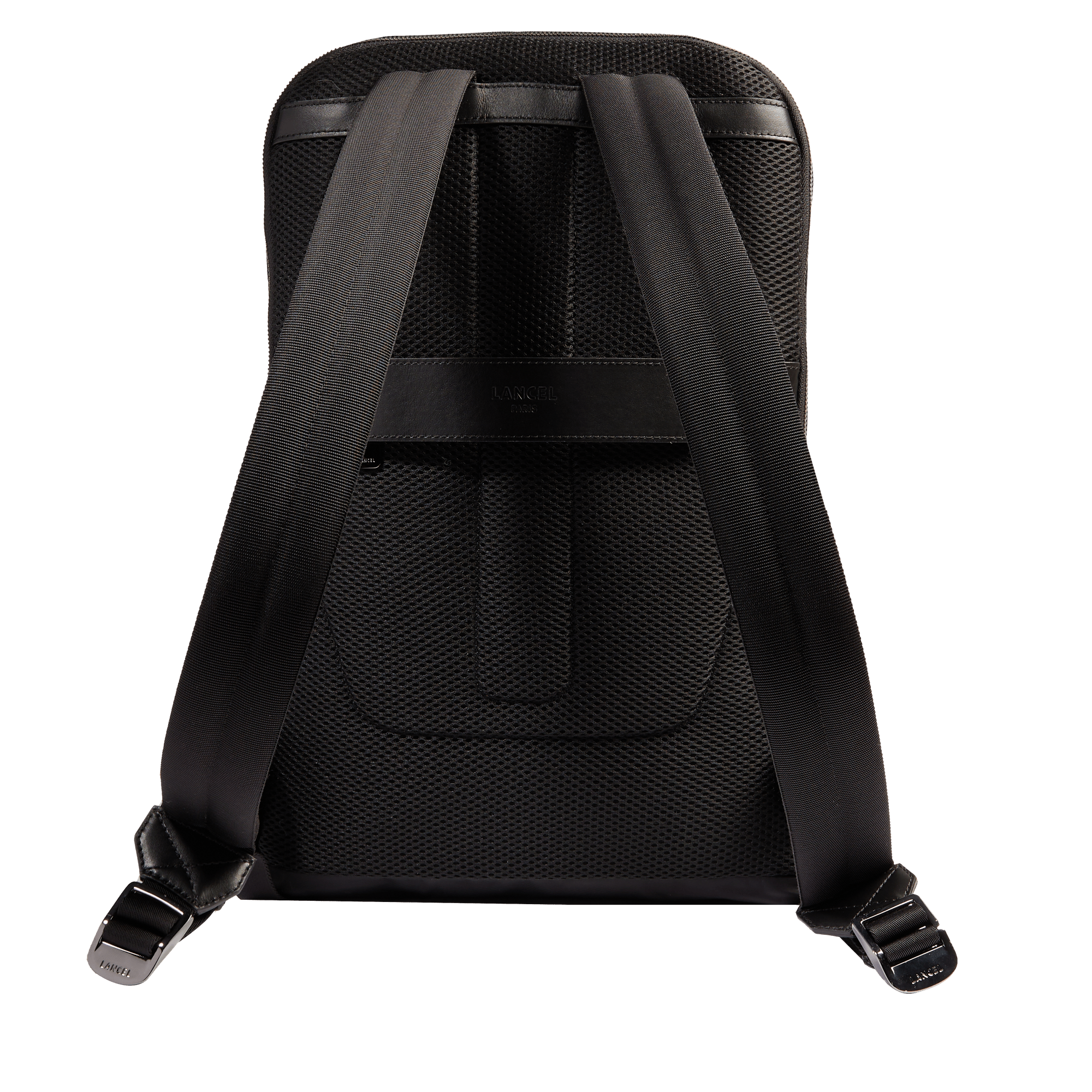 Sac à dos zippé 15'6 origami de lancel en cuir LANCEL Noir