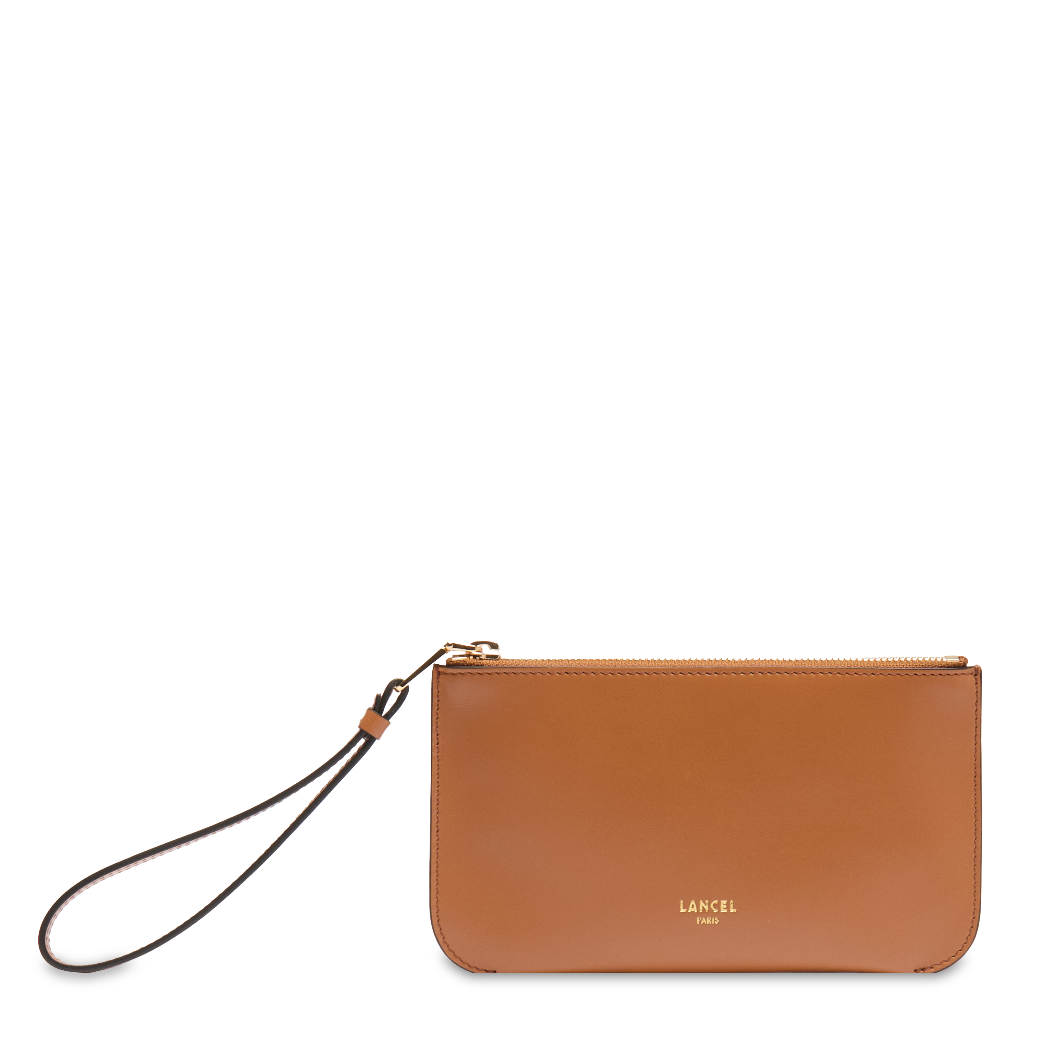 Pochette zippée m origami de lancel en cuir LANCEL Marron