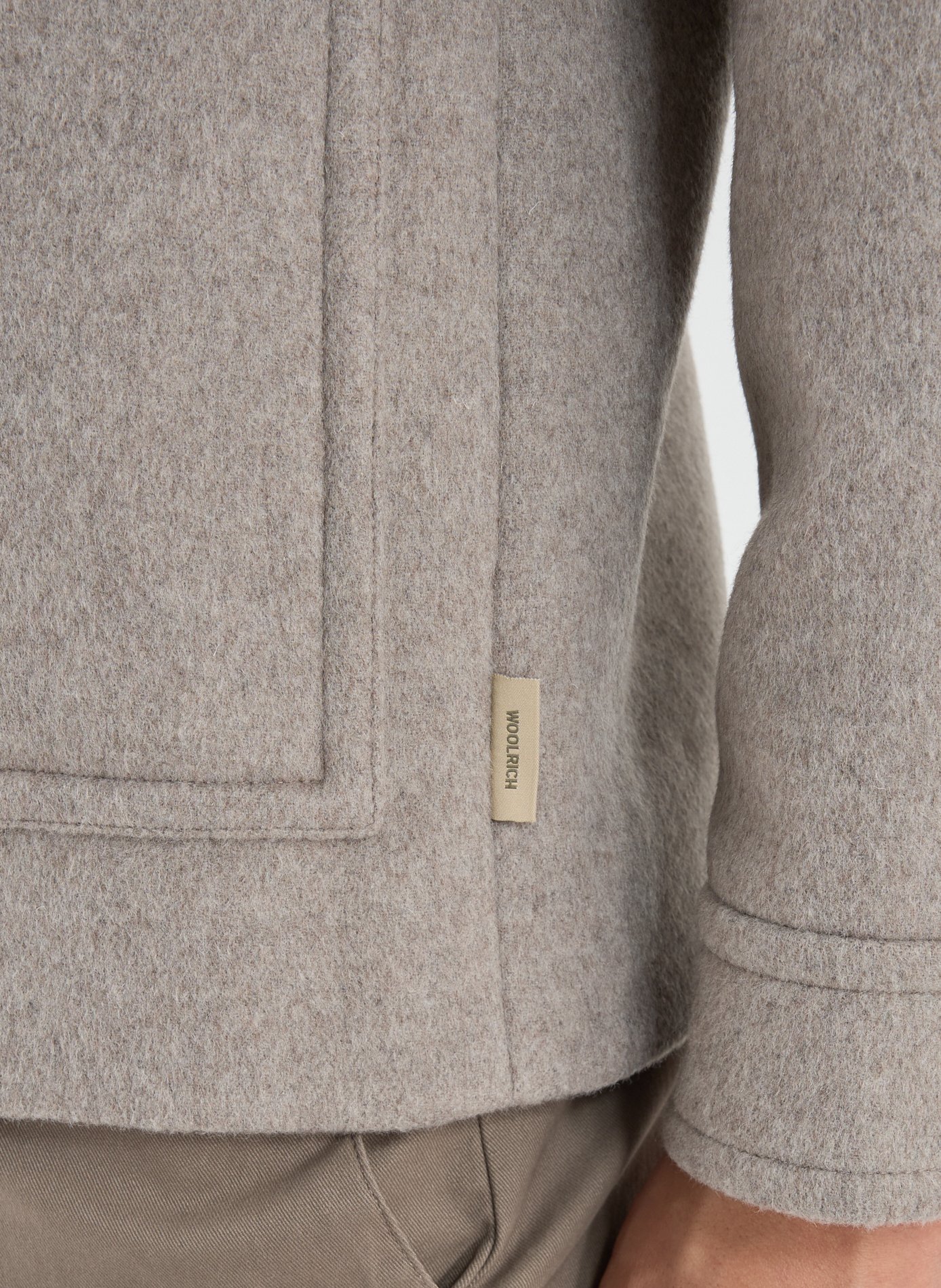 Straight short wool blend jacket WOOLRICH Multicolour