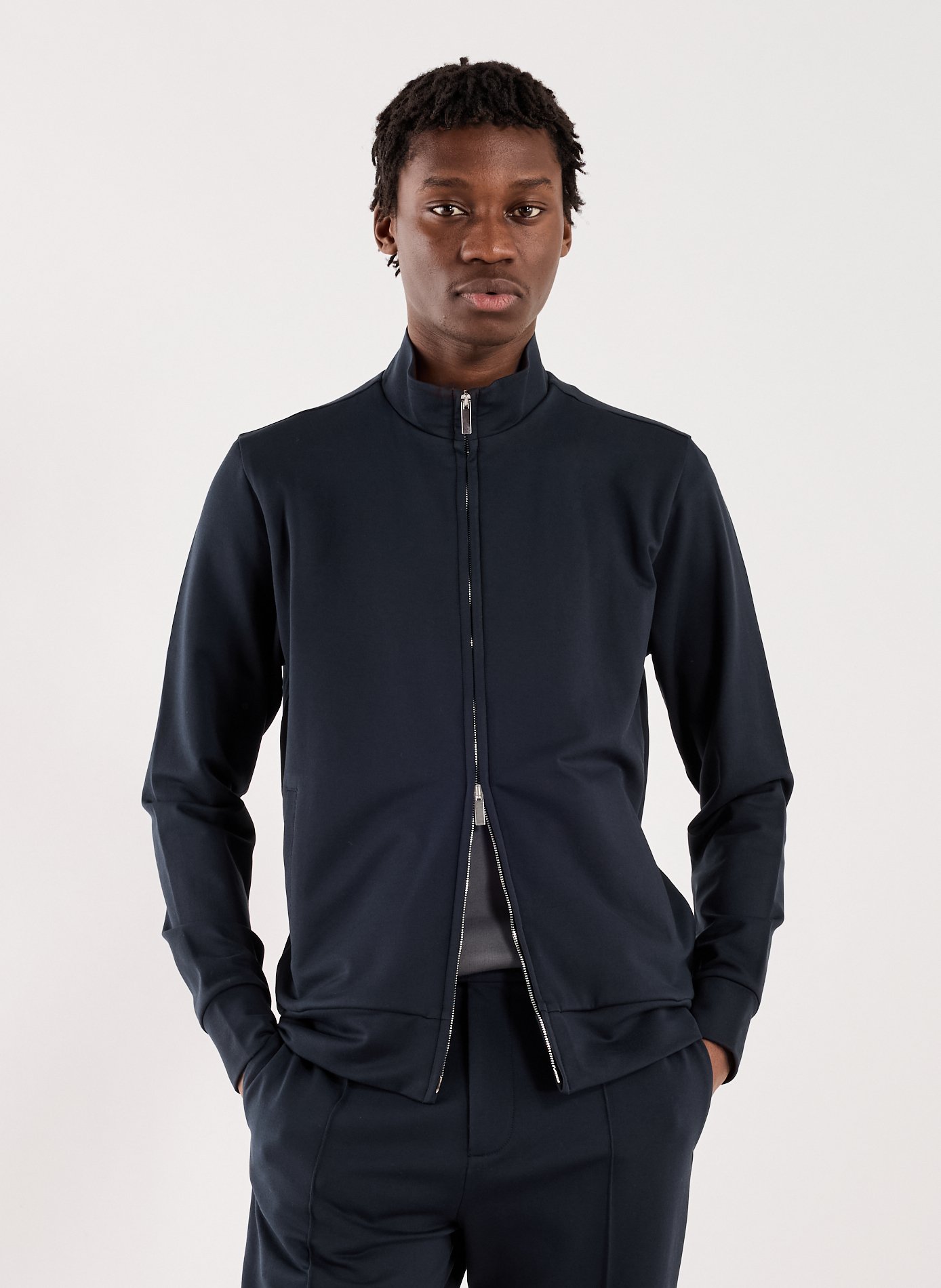 Gilet droit zippé Joseph en coton mélangé STEFAN BRANDT Bleu