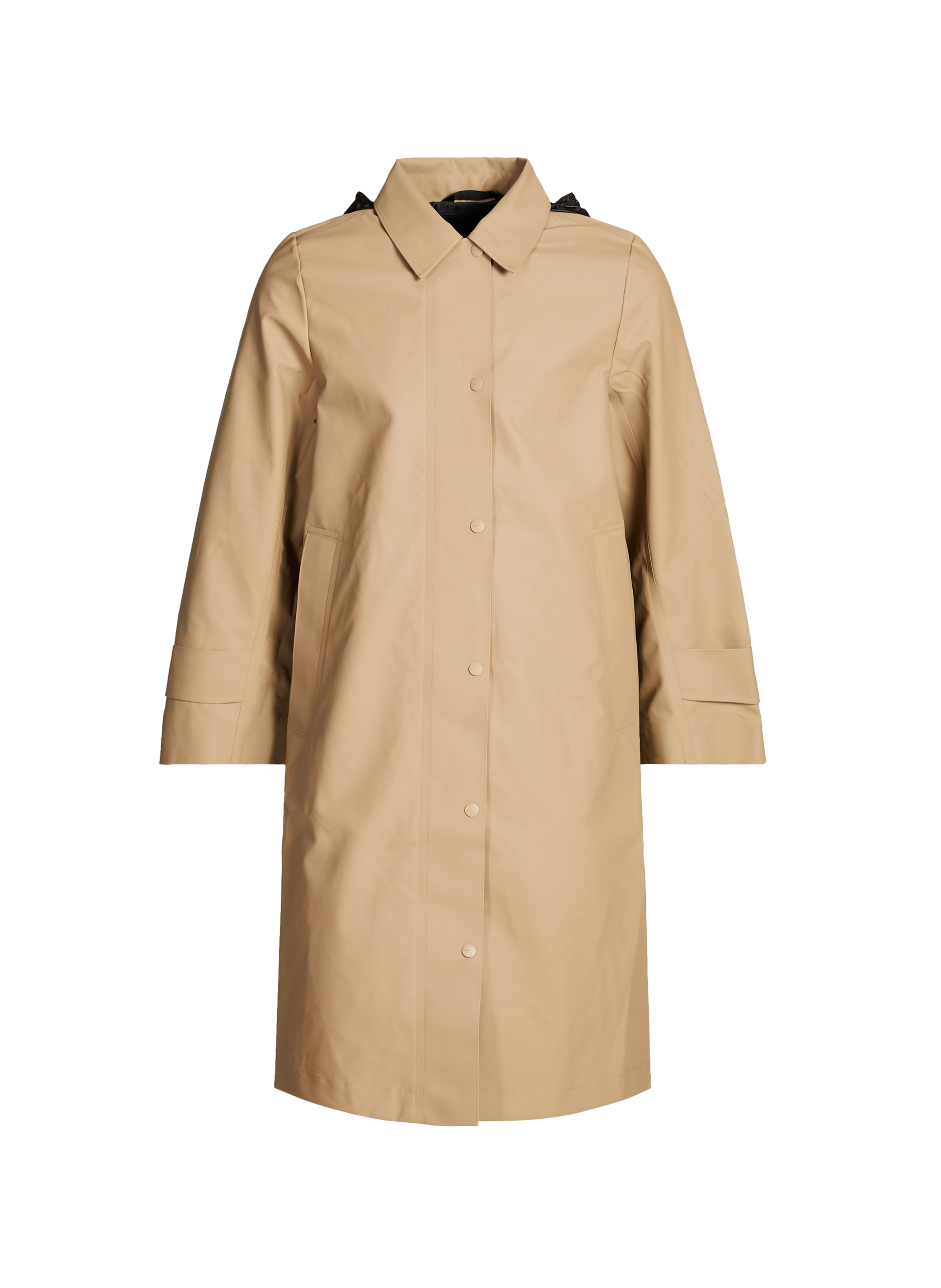 RAINS Printed straight raincoat Beige