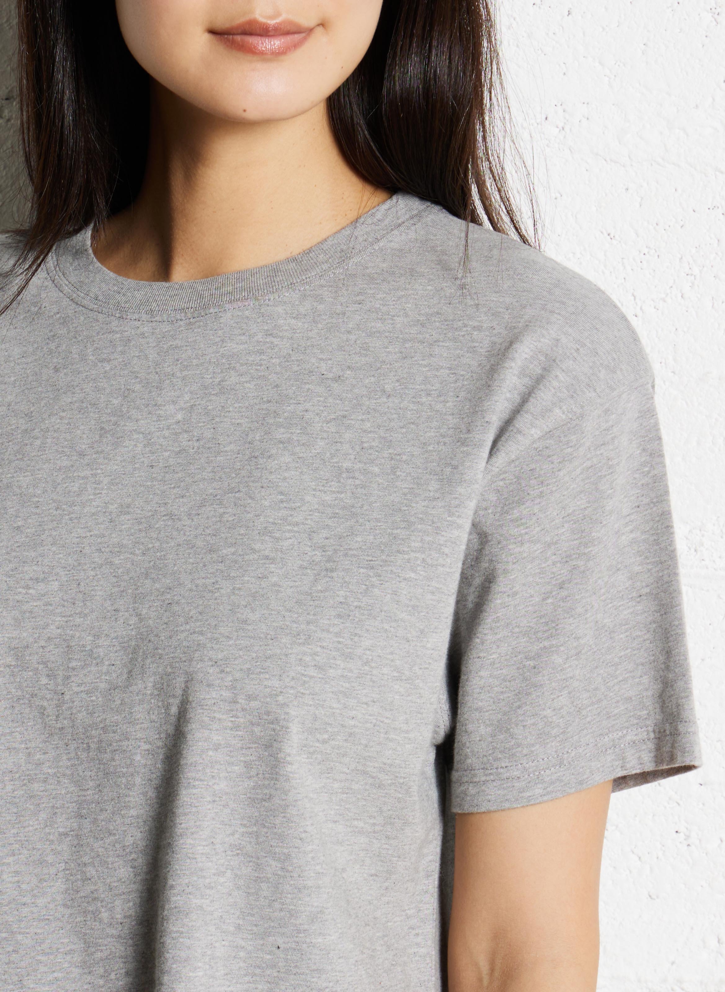 Tee-shirt ample col rond en coton fizvalley AMERICAN VINTAGE Gris