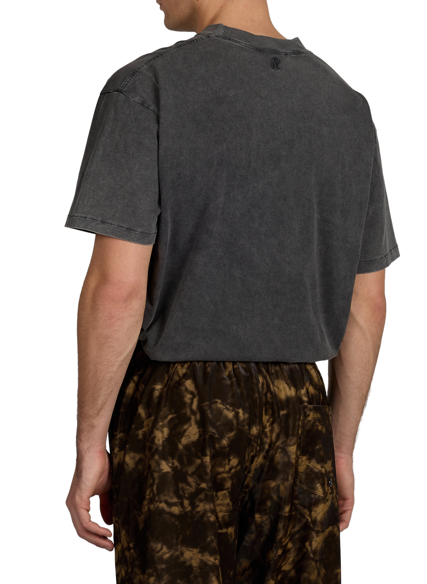 Oversized round neck cotton t-shirt REPRESENT Grey