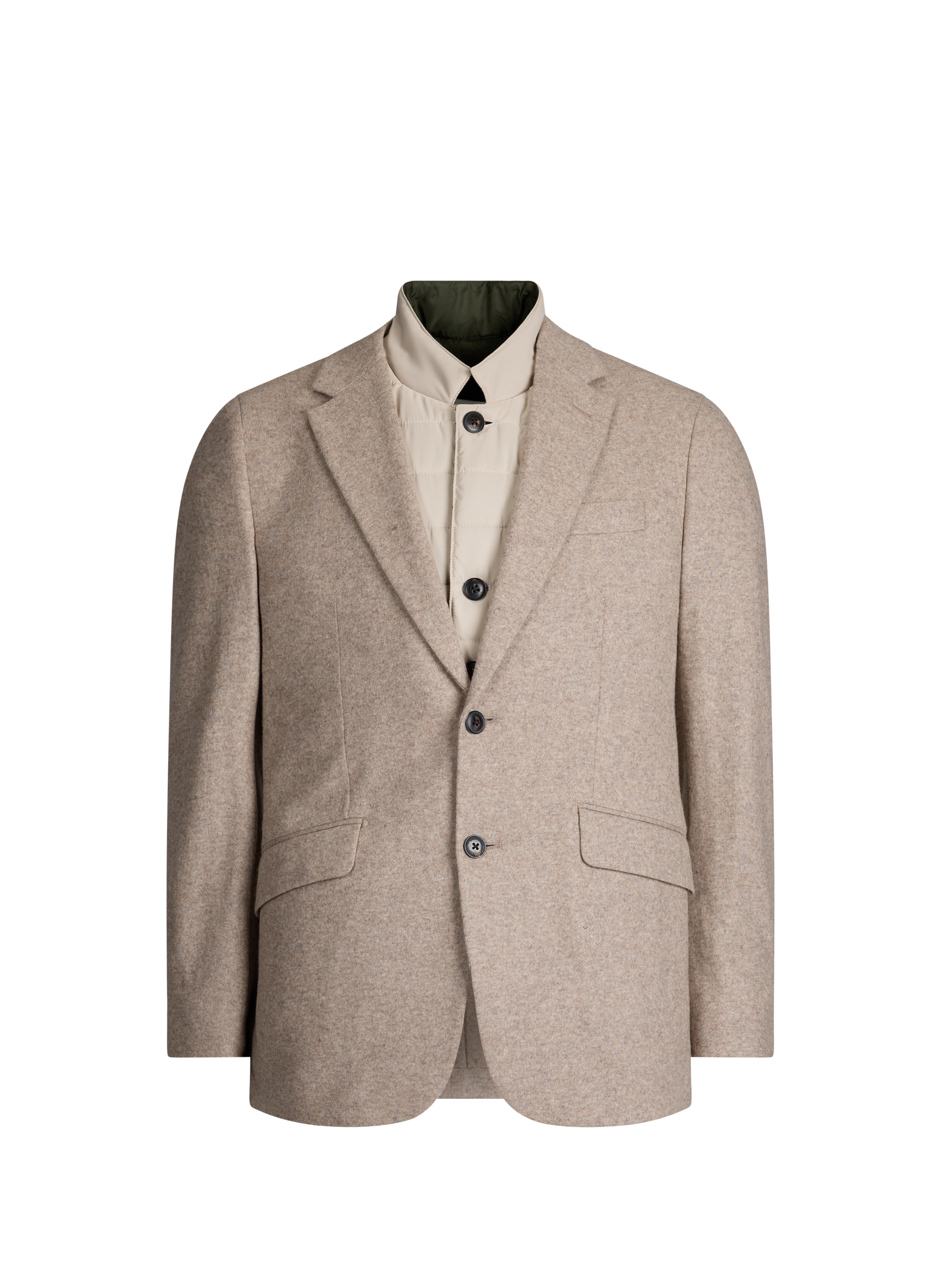 3-in-1 mixed wool jacket HACKETT Brown