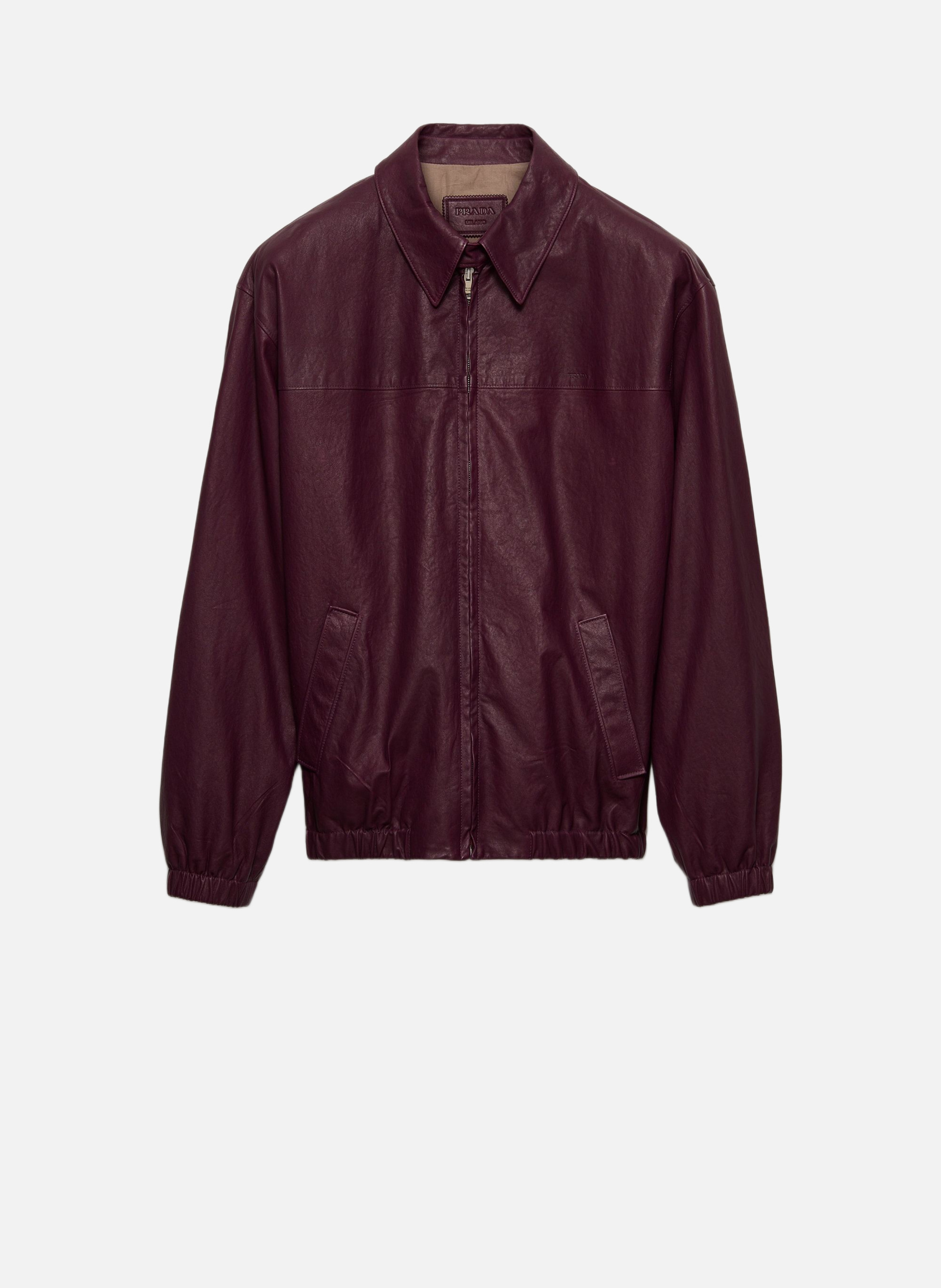 Veste en cuir nappa PRADA Violet