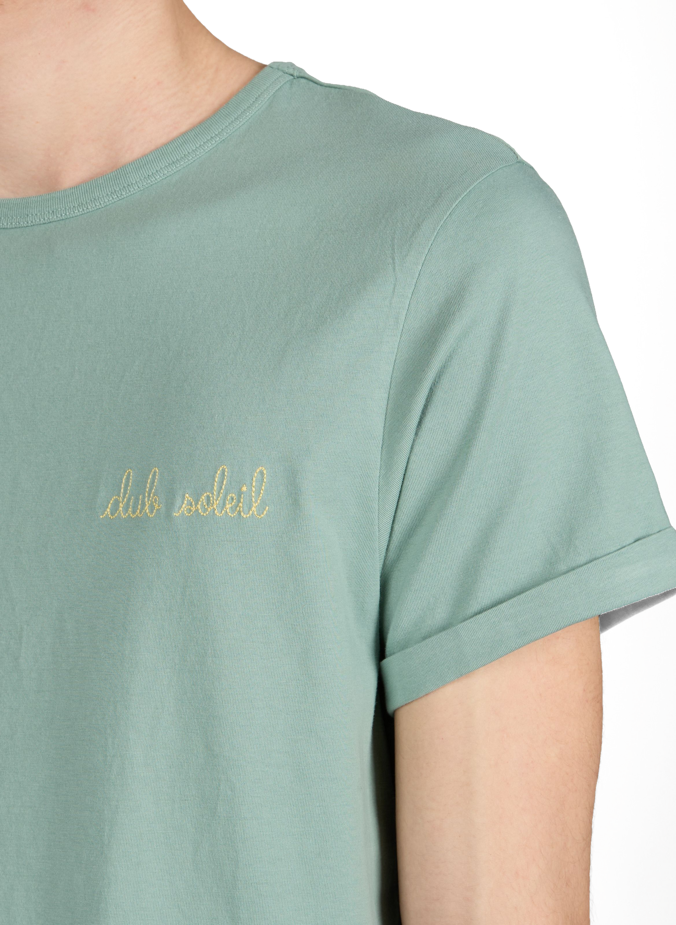 T-shirt Poitou embroidered in organic cotton MAISON LABICHE Green