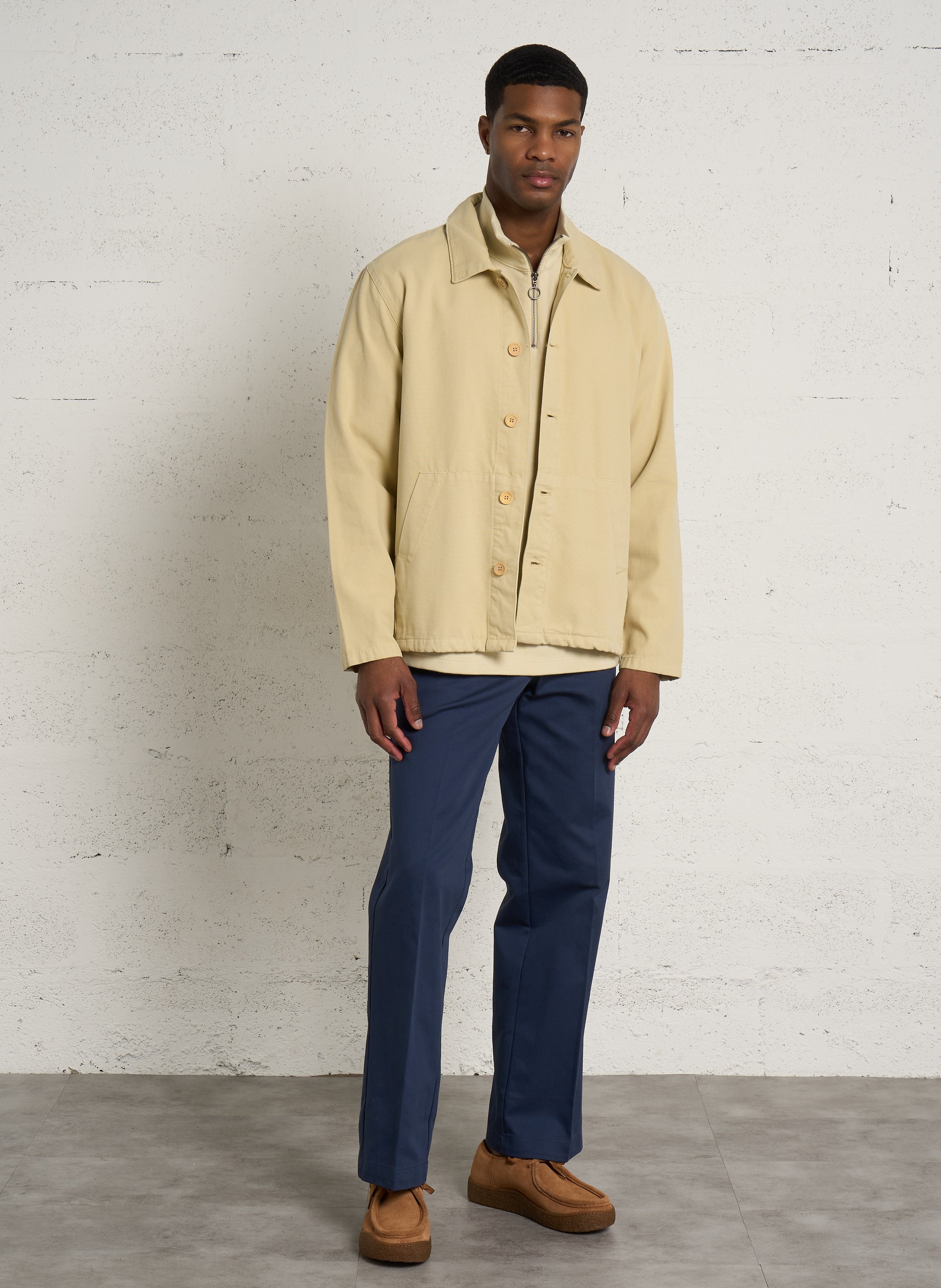 Veste droite  col classique droite en coton ARMOR-LUX Beige