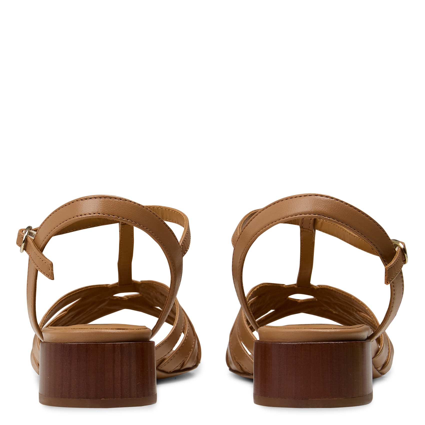 Sandales à talons en cuir capri BOBBIES Marron