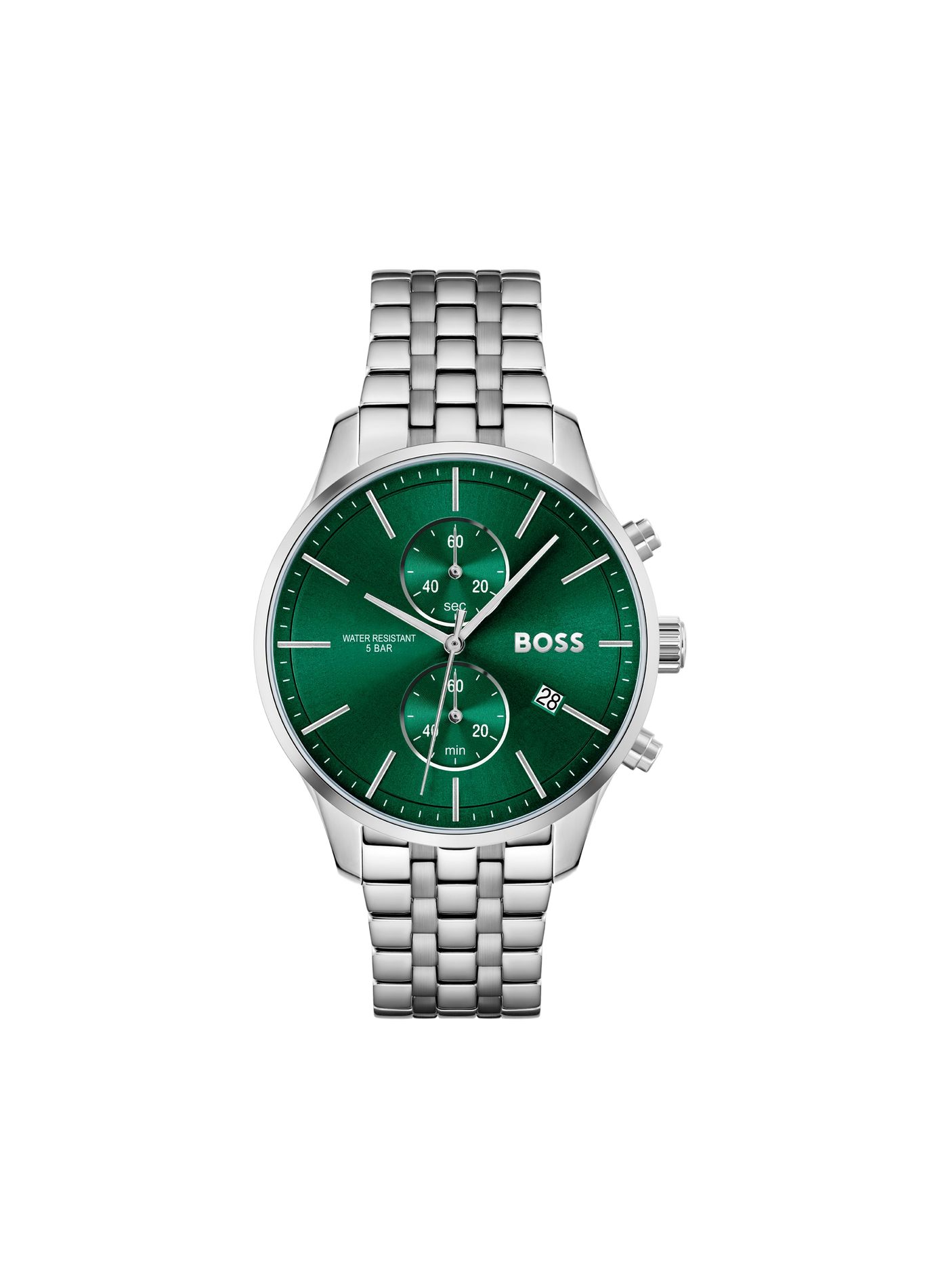 Montre quartz Associate en acier inoxydable BOSS MONTRES Vert