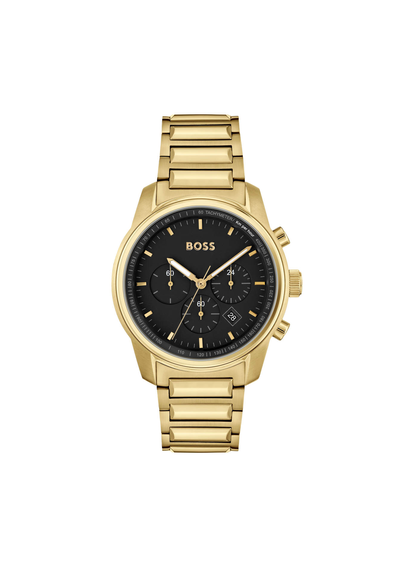 Quartz stainless steel Trace watch BOSS Black
