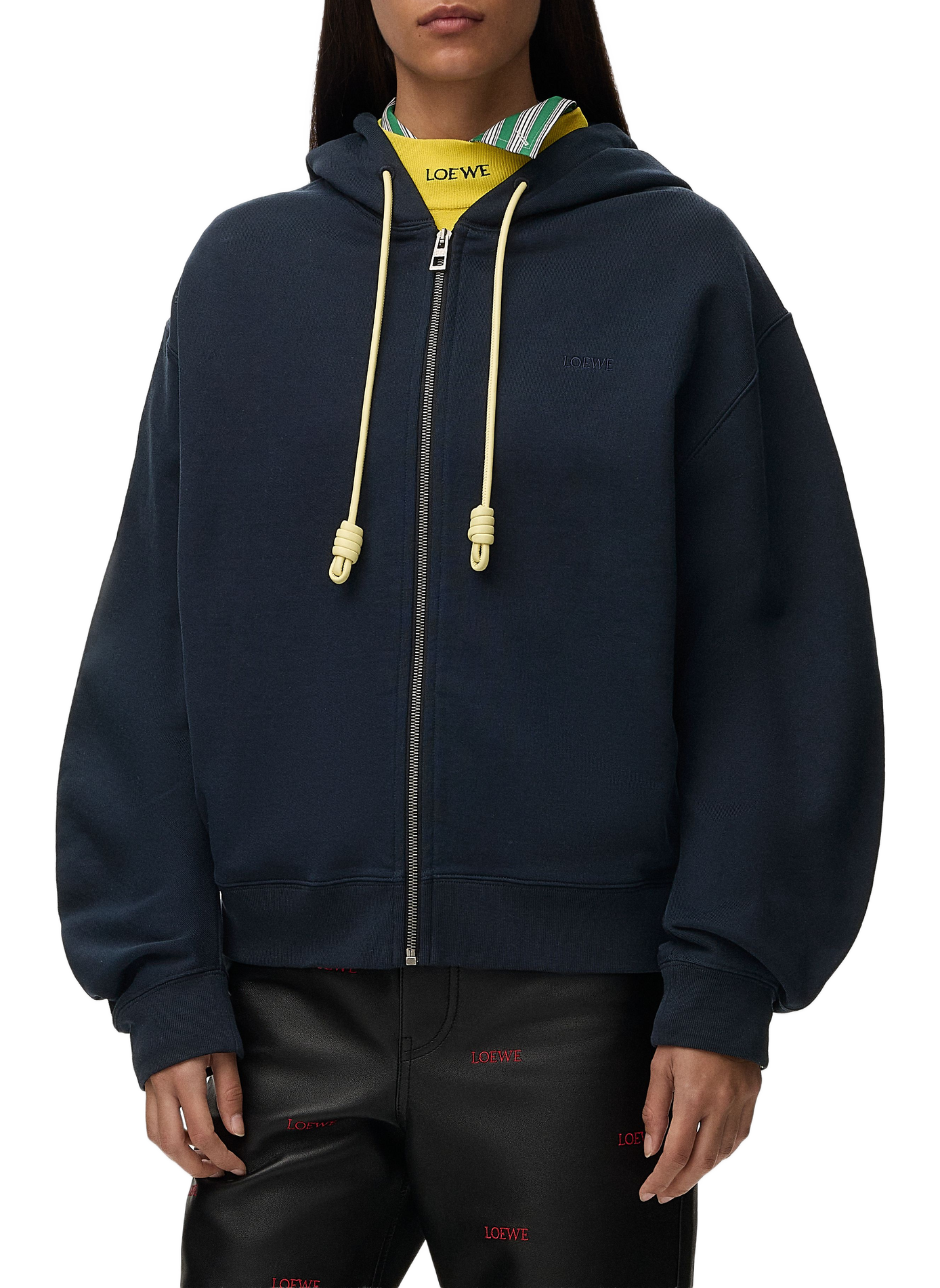 Hoodie met capuchon Flamenco van katoen LOEWE Blauw