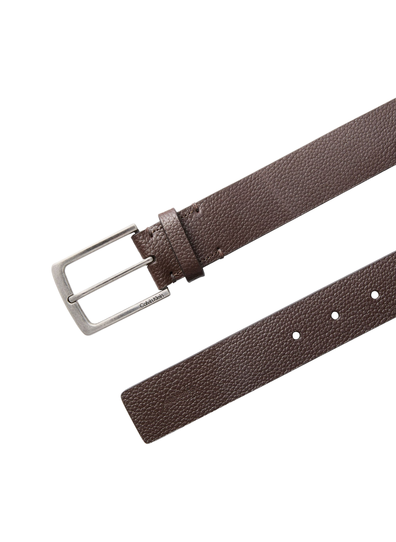 Ceinture en cuir de vachette CALVIN KLEIN Marron