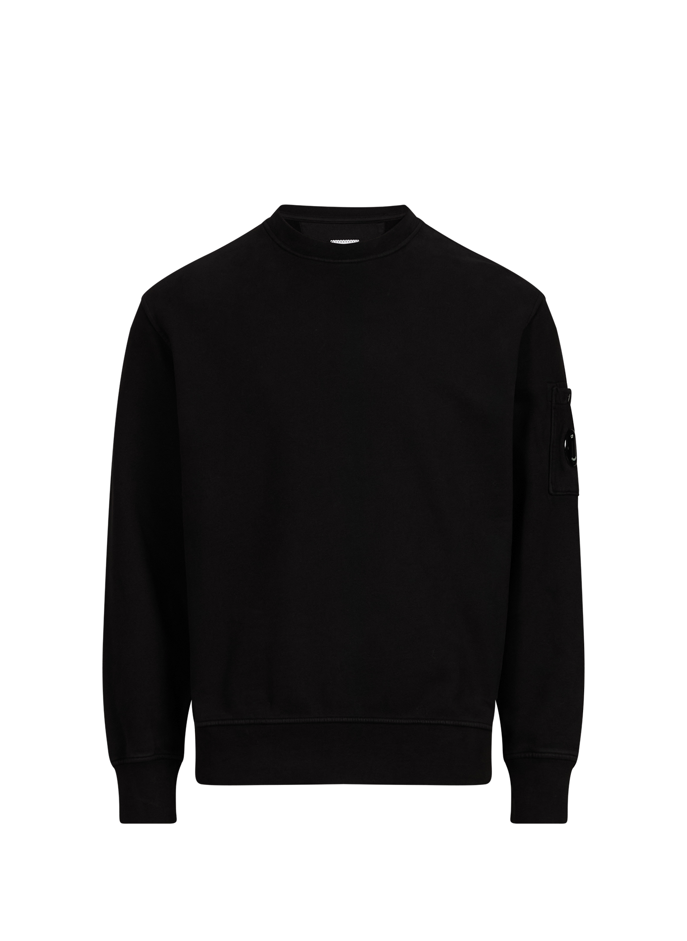 Solid color cotton signature lens pullover CP COMPANY Black