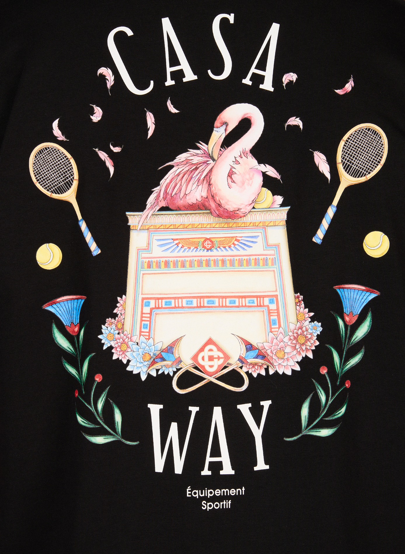 Round neck T-shirt with printed back in cotton CASABLANCA PARIS Multicolour