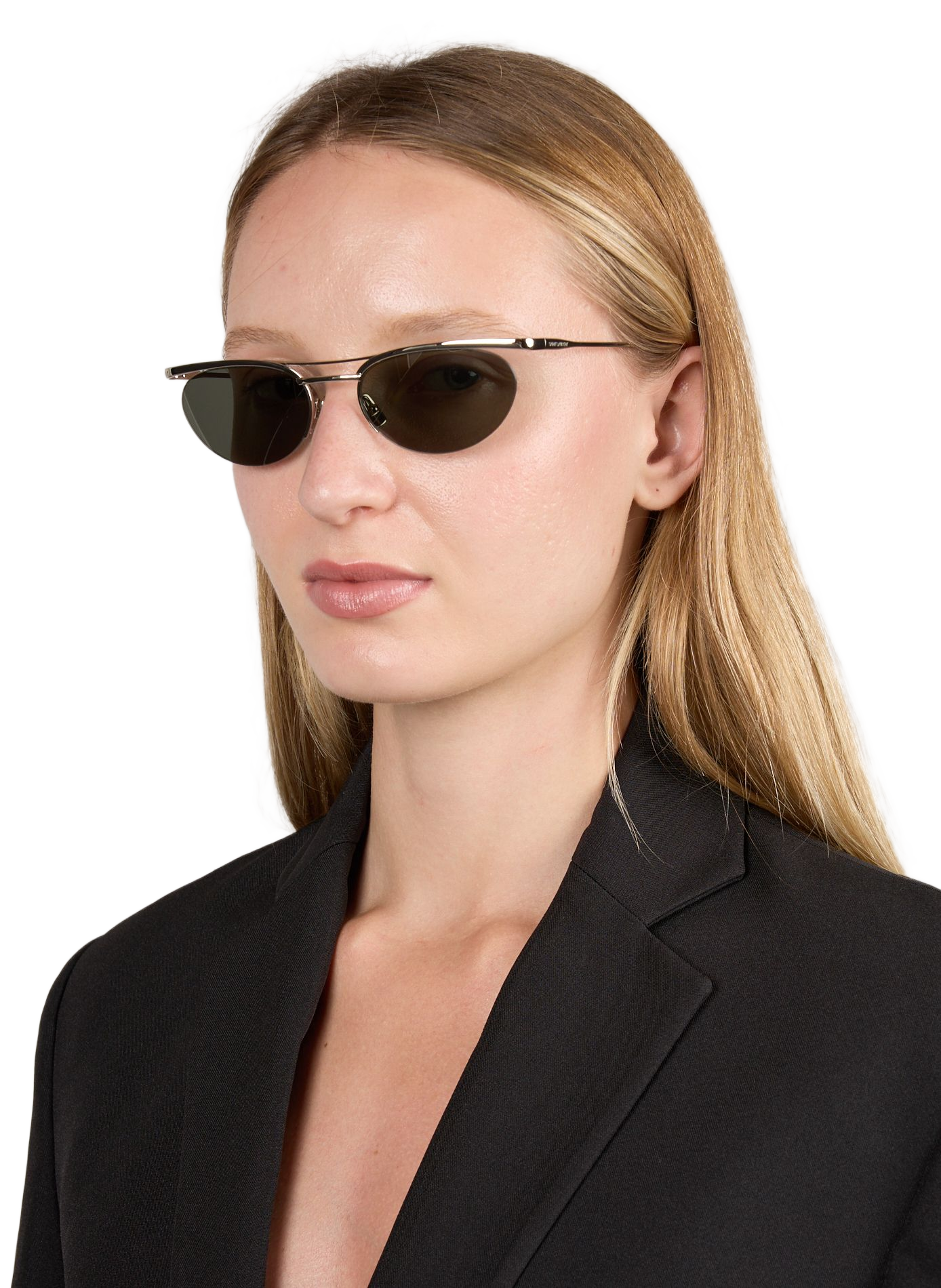 Metallic Sunglasses SAINT LAURENT Silver
