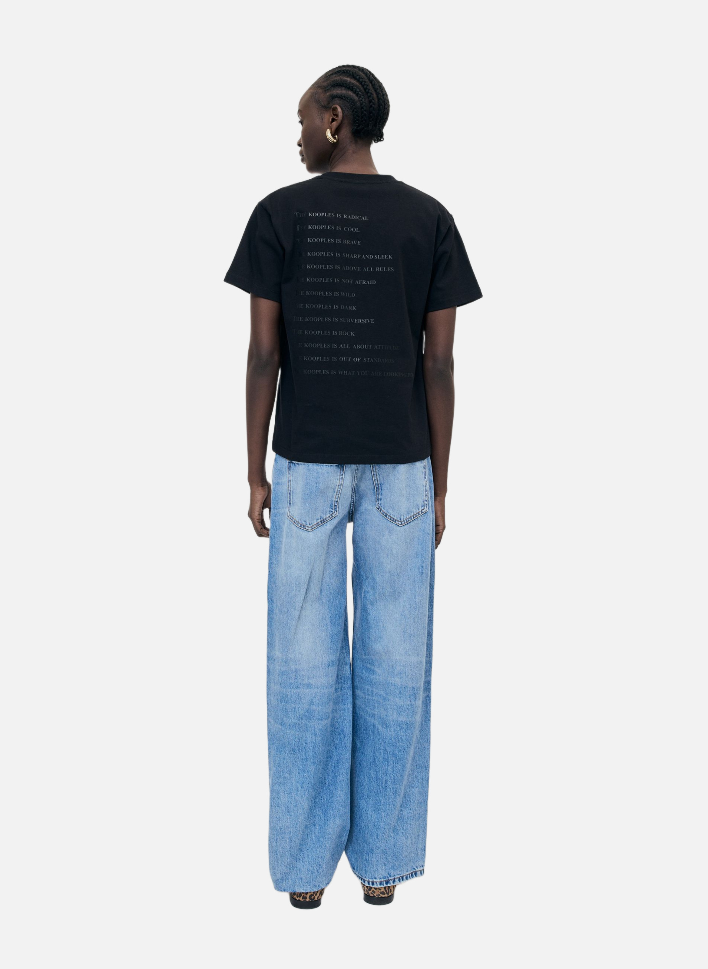 T-shirt logo en coton what is THE KOOPLES Noir