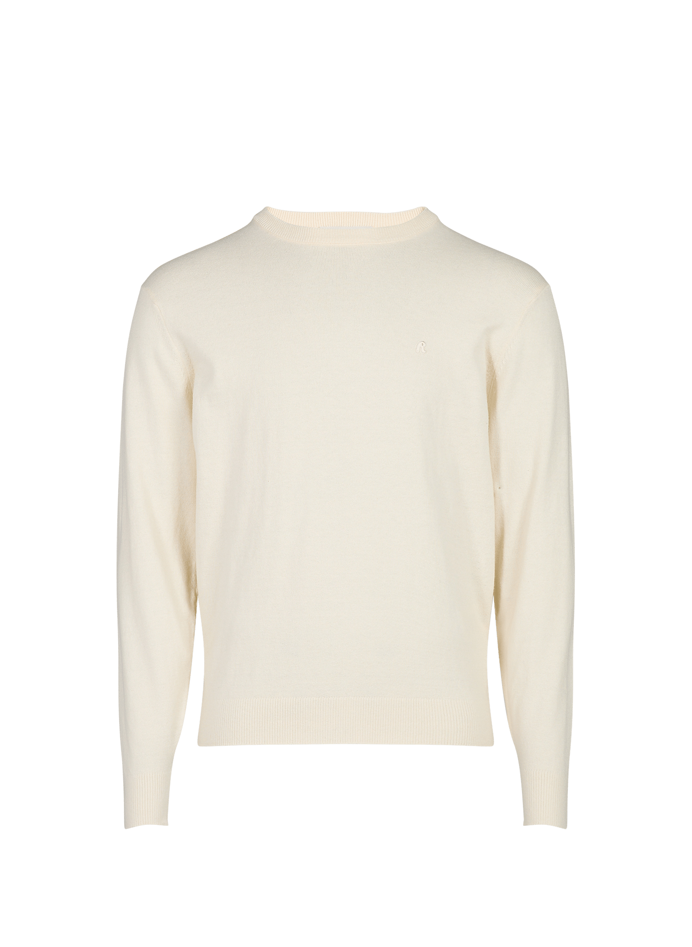 Straight fit round neck sweater in cotton and cashmere REPLAY Beige