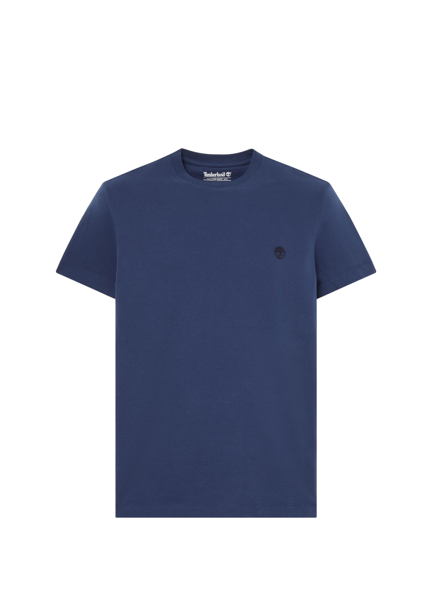 Straight T-shirt with embroidered logo in cotton  Bleu fonce