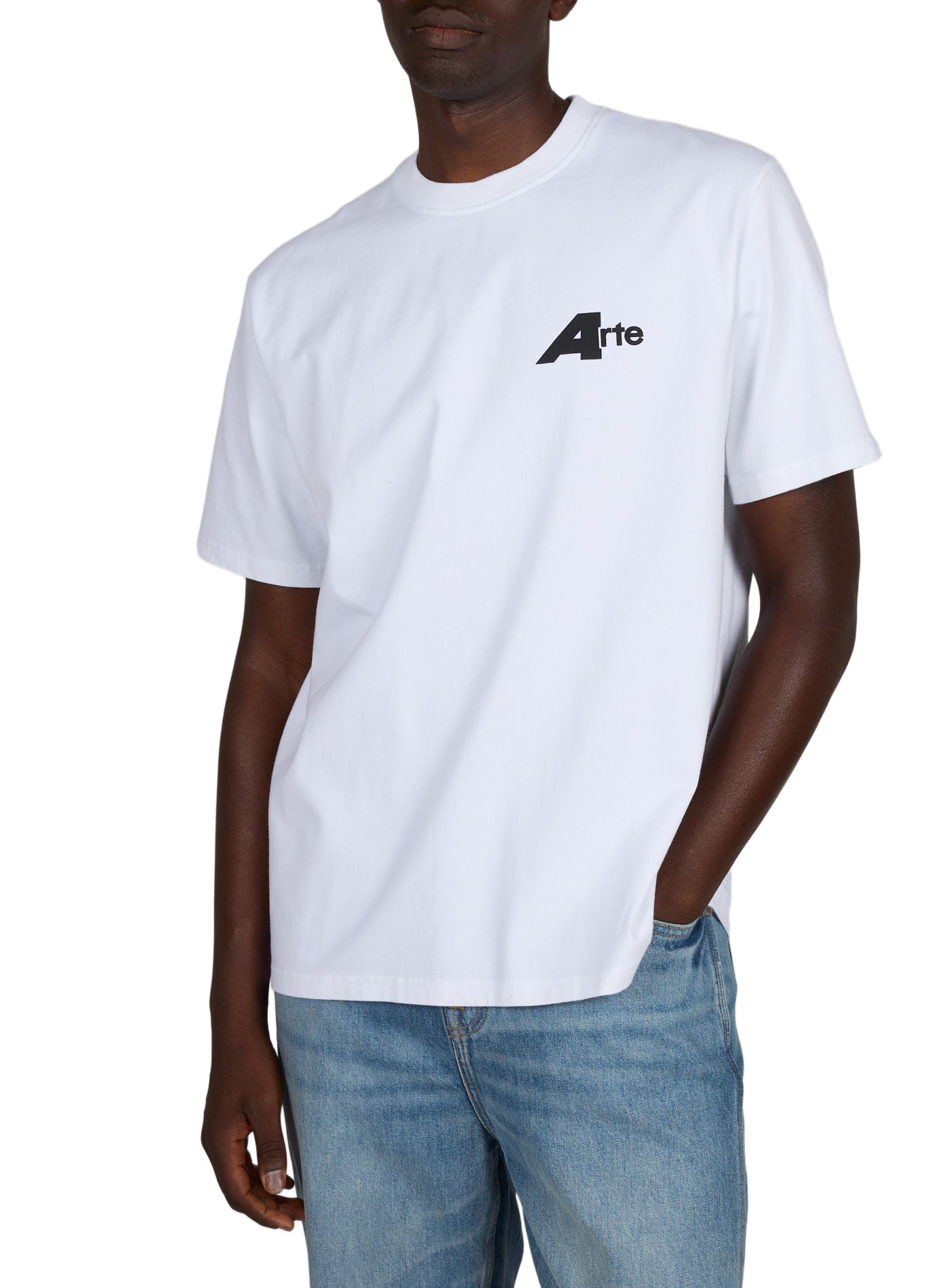 Tee-shirt oversize col rond en coton imprimé ARTE ANTWERP Blanc