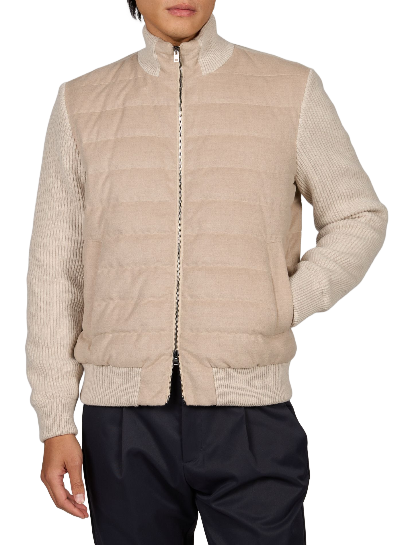 Quilted straight jacket HERNO Beige