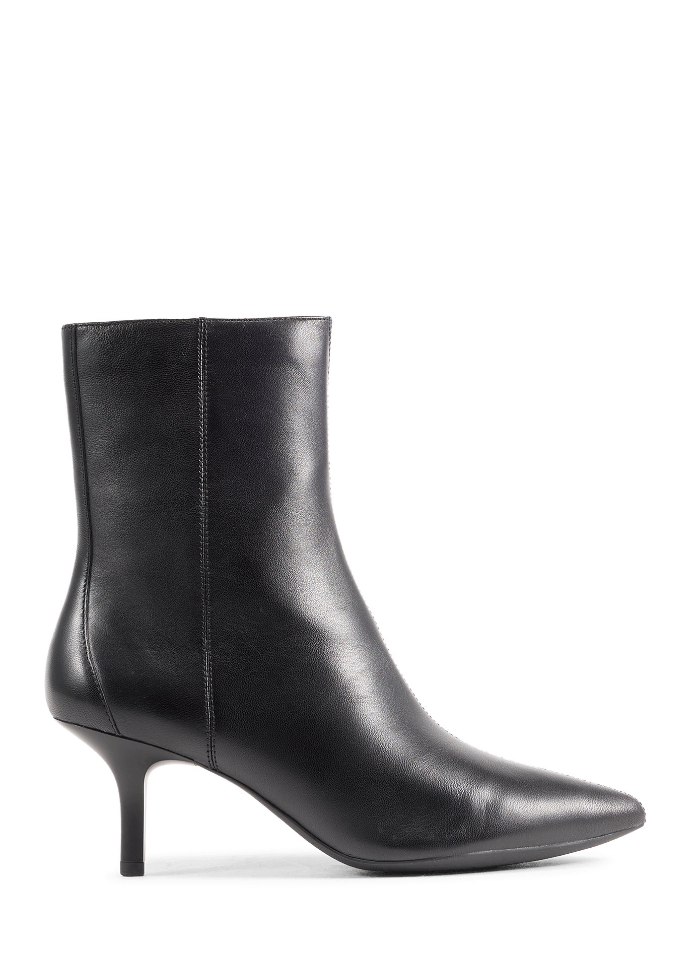 Kleopy leather kitten heels ankle boots GEOX Black