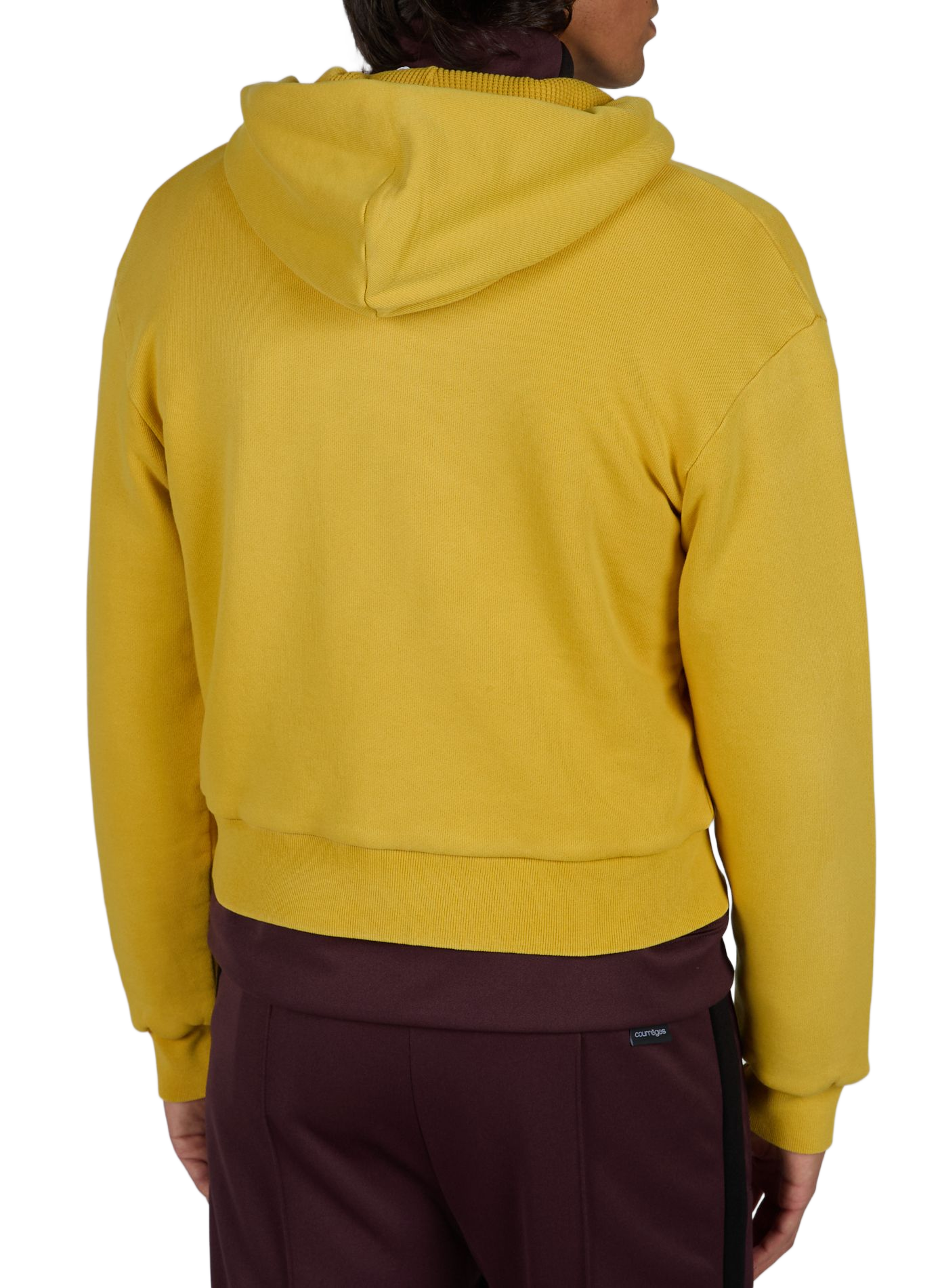 Sweatshirt droit zippé en coton ACNE STUDIOS Jaune