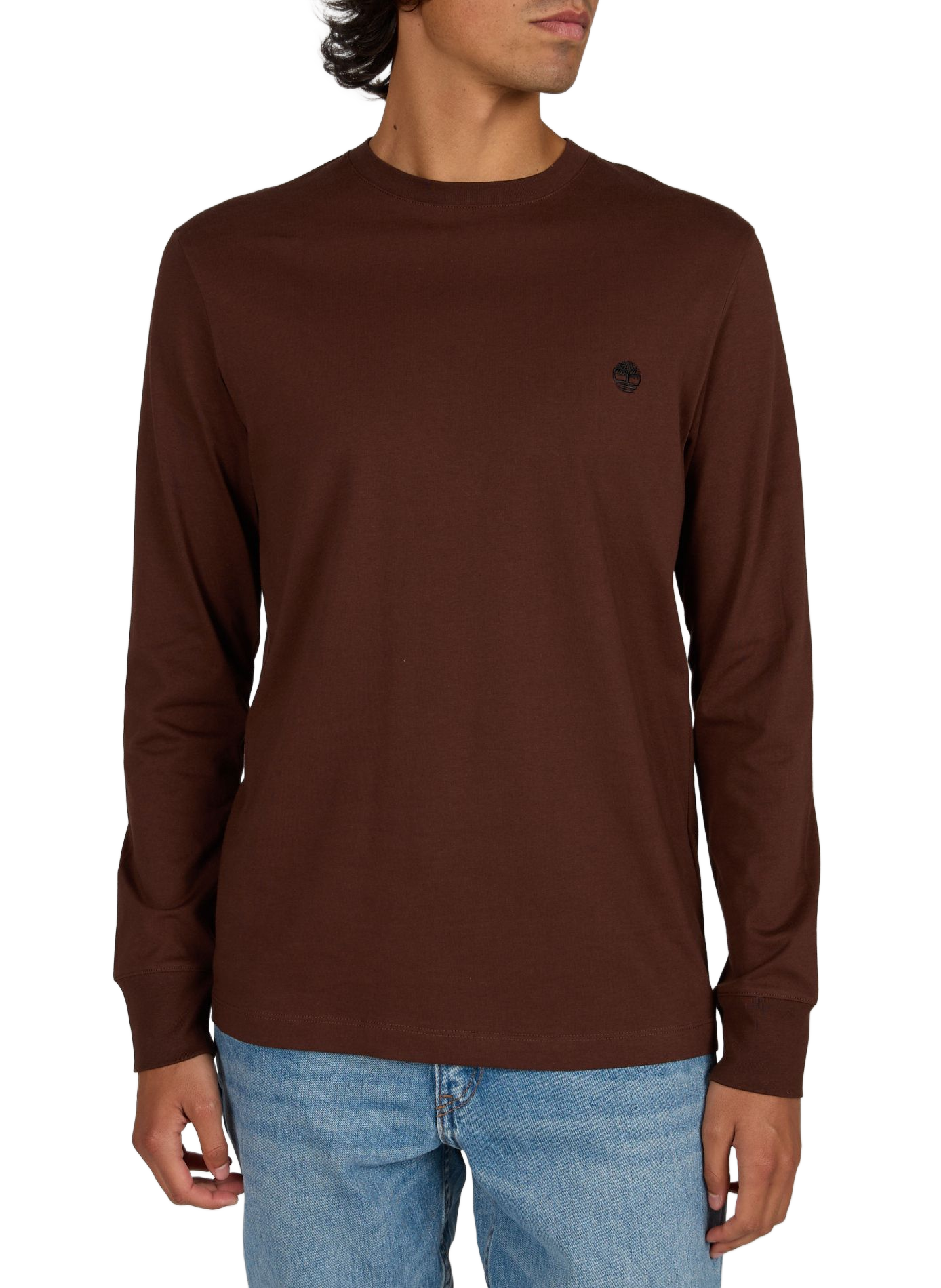 Straight T-shirt with embroidered logo in cotton TIMBERLAND Brown