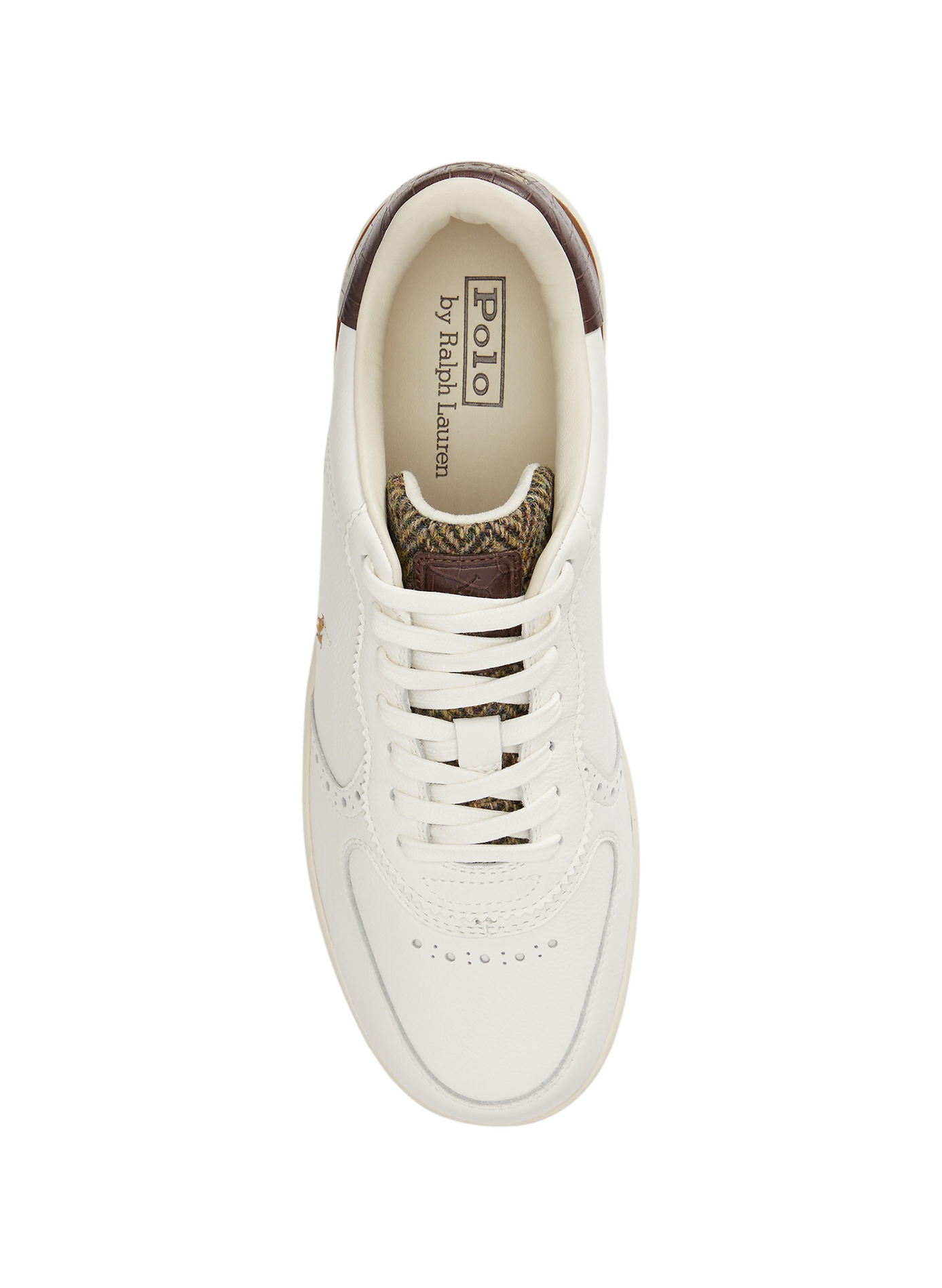 Baskets basses unies en cuir POLO RALPH LAUREN Blanc