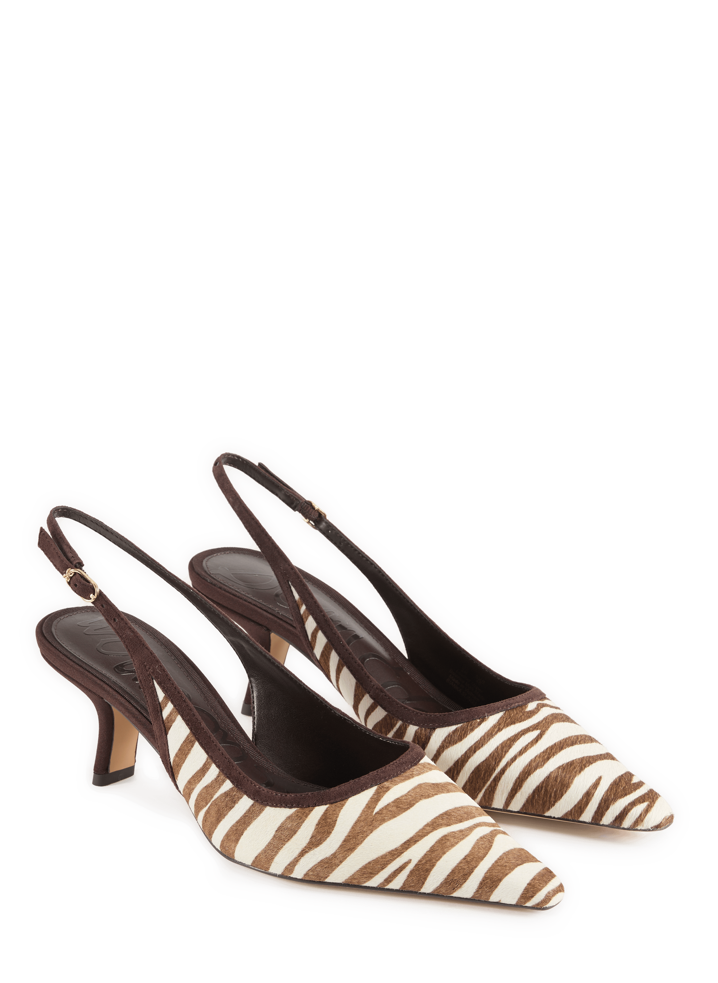 Slingback Bianka met zebraprint in leer SAM EDELMAN Veelkleurig