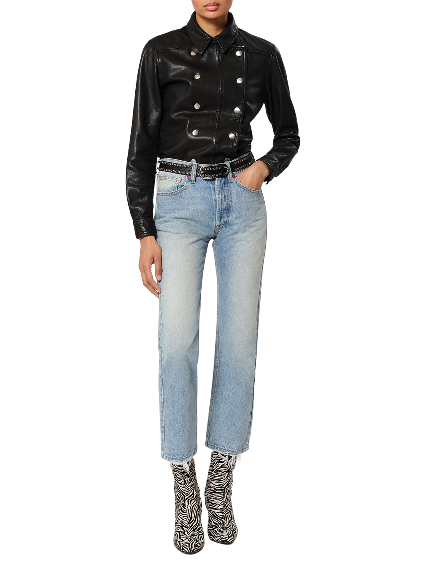 Cropped Daya-jeans van katoendenim ISABEL MARANT Blauw