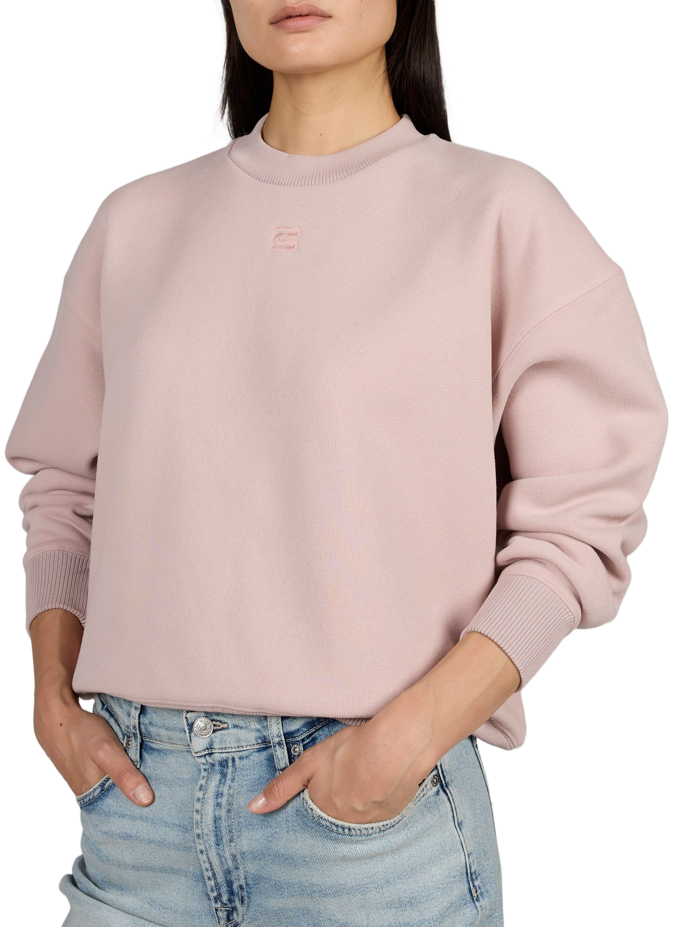 Plain sweatshirt in mixed cotton BELLEROSE Pink