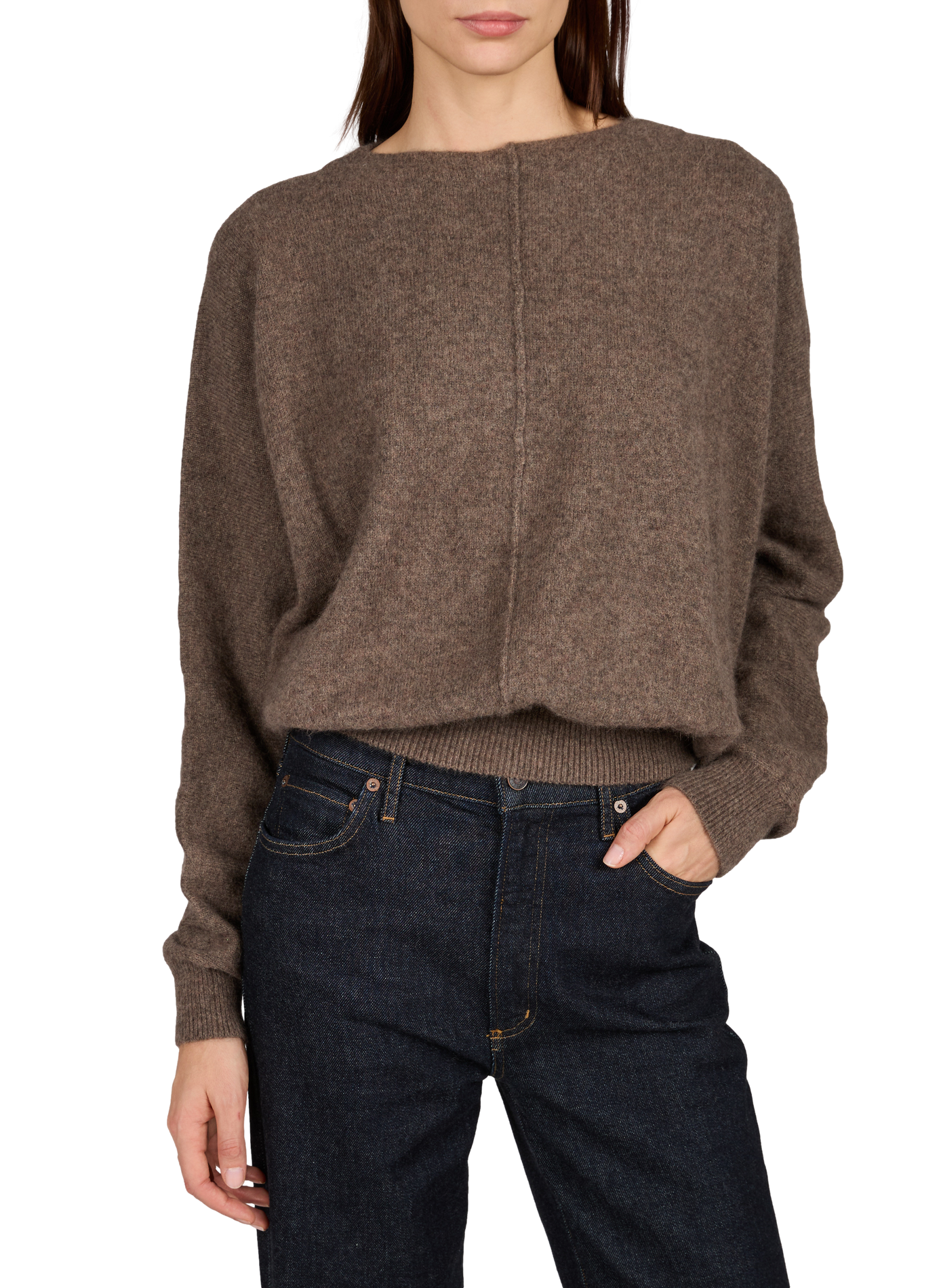 Maglione oversize a girocollo in misto lana DERNY62 K1791U BELLEROSE Multicolore