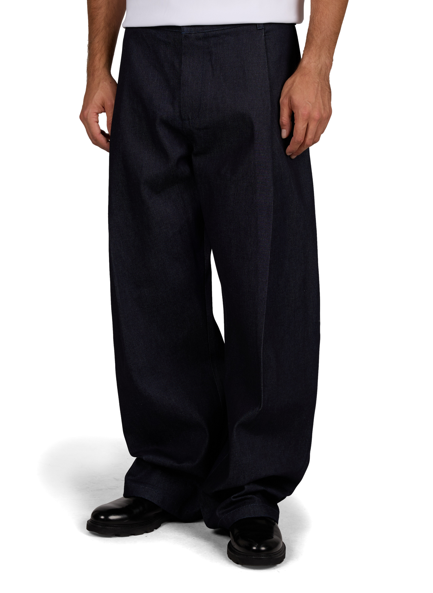 Raw wide leg cotton jeans SEVENTH Blue